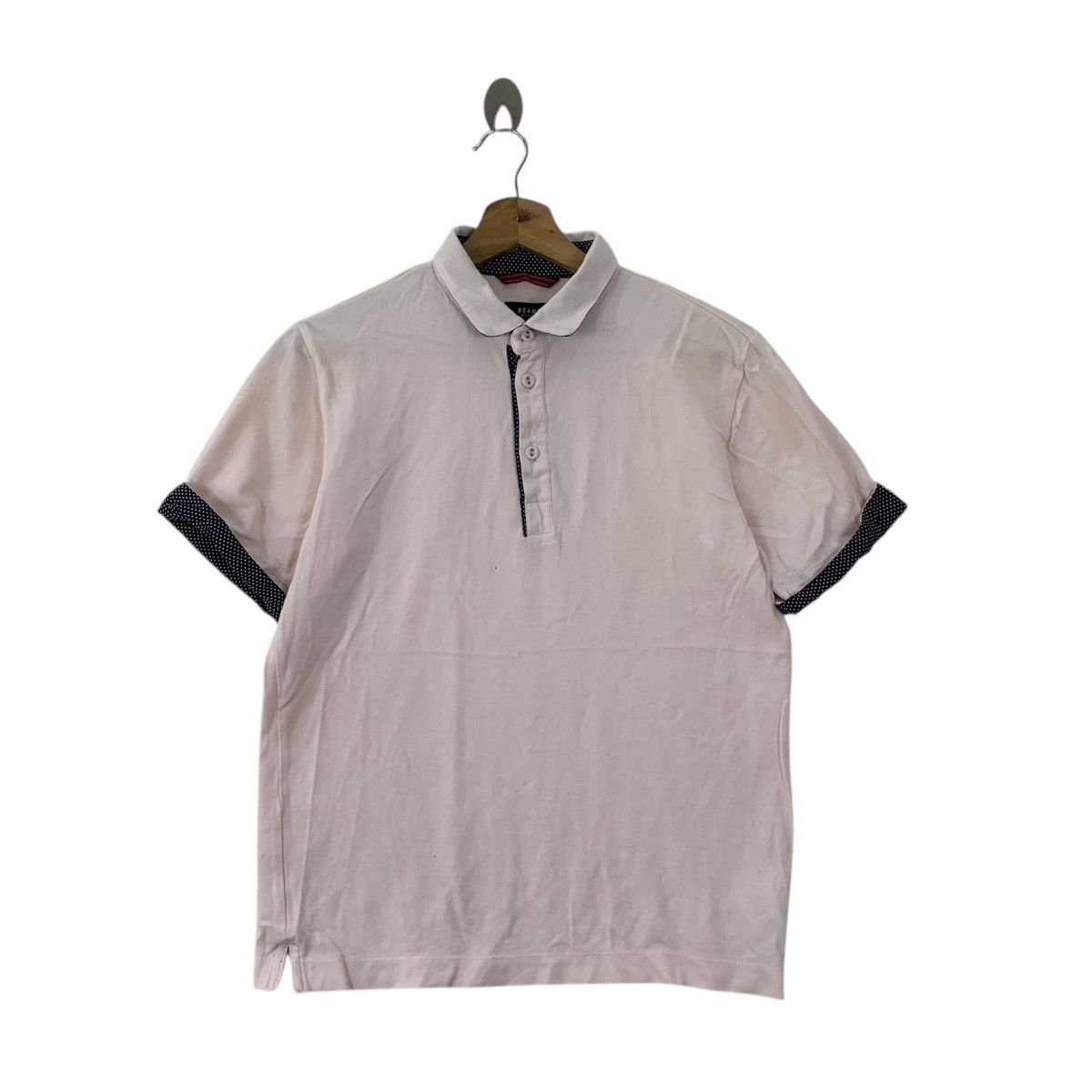 Beams Plus Vintage BEAMS PLUS HEART Polka Dot Tipped Polo Tee Size M / US 6-8 / IT 42-44 - 1 Thumbnail