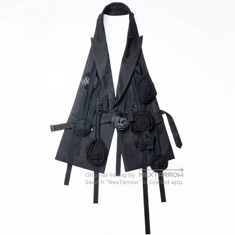 Comme des Garcons Comme des Garcons Black vintage rose design waistcoat Size S / US 4 / IT 40 - 3 Thumbnail
