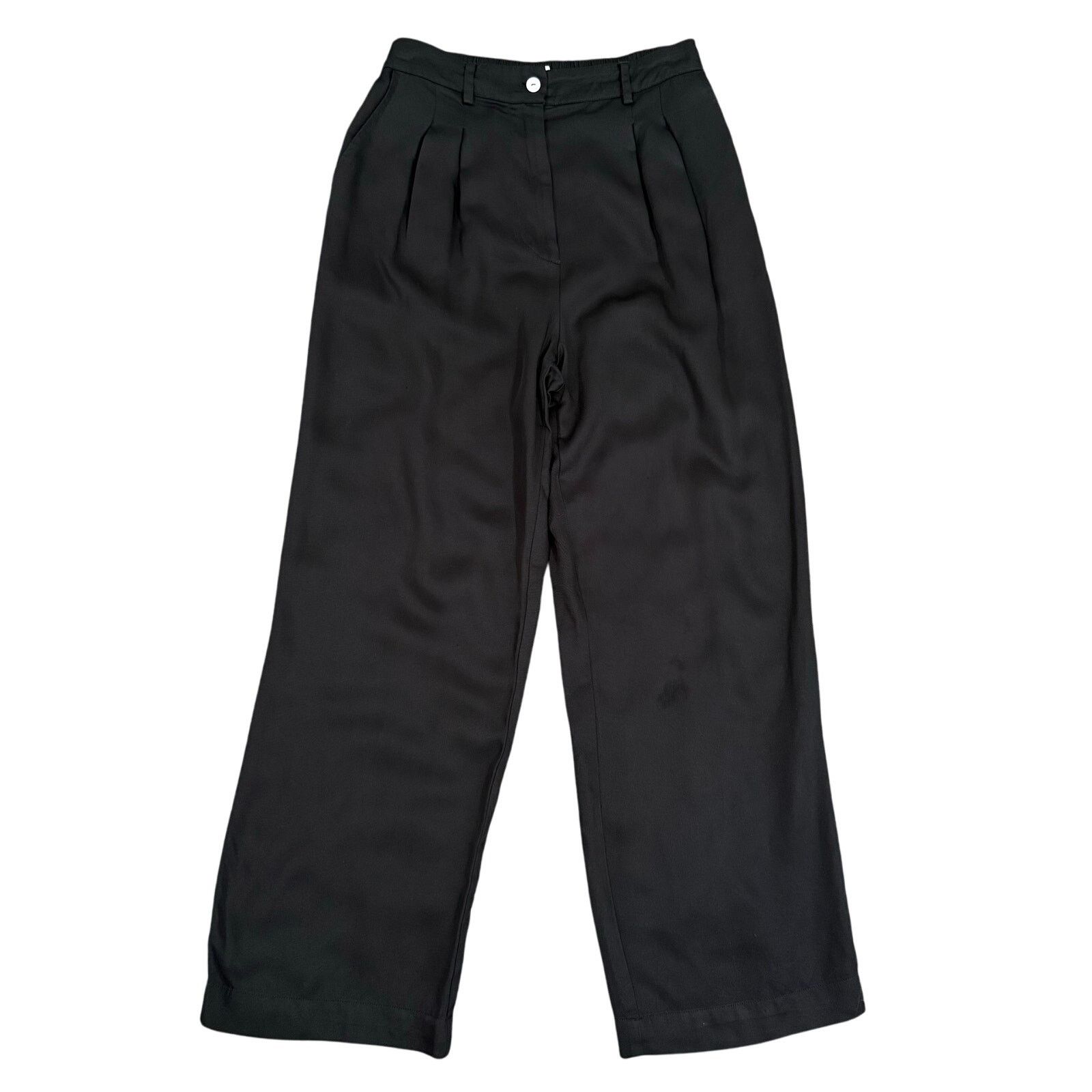 DONNI. DONNI. Twill Pleated Pants in Black, Size M Size 30" / US 8 / IT 44 - 4 Thumbnail