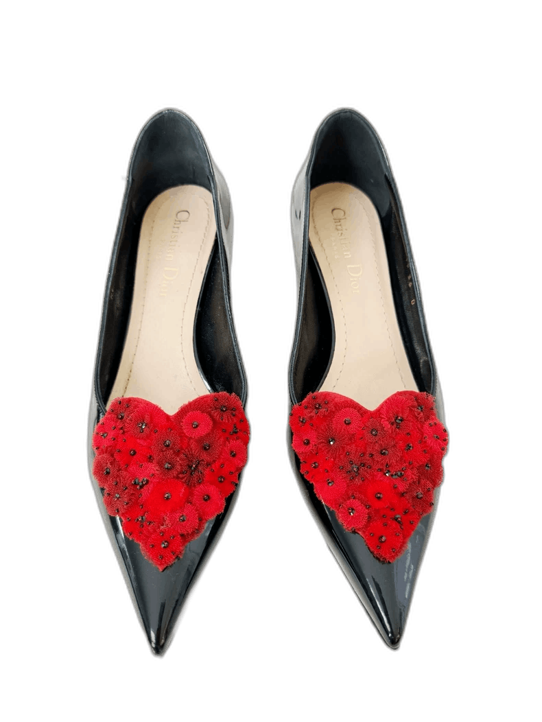 Dior Dior Pointed Flats with Heart Design Size US 6 / IT 36 - 1 Thumbnail