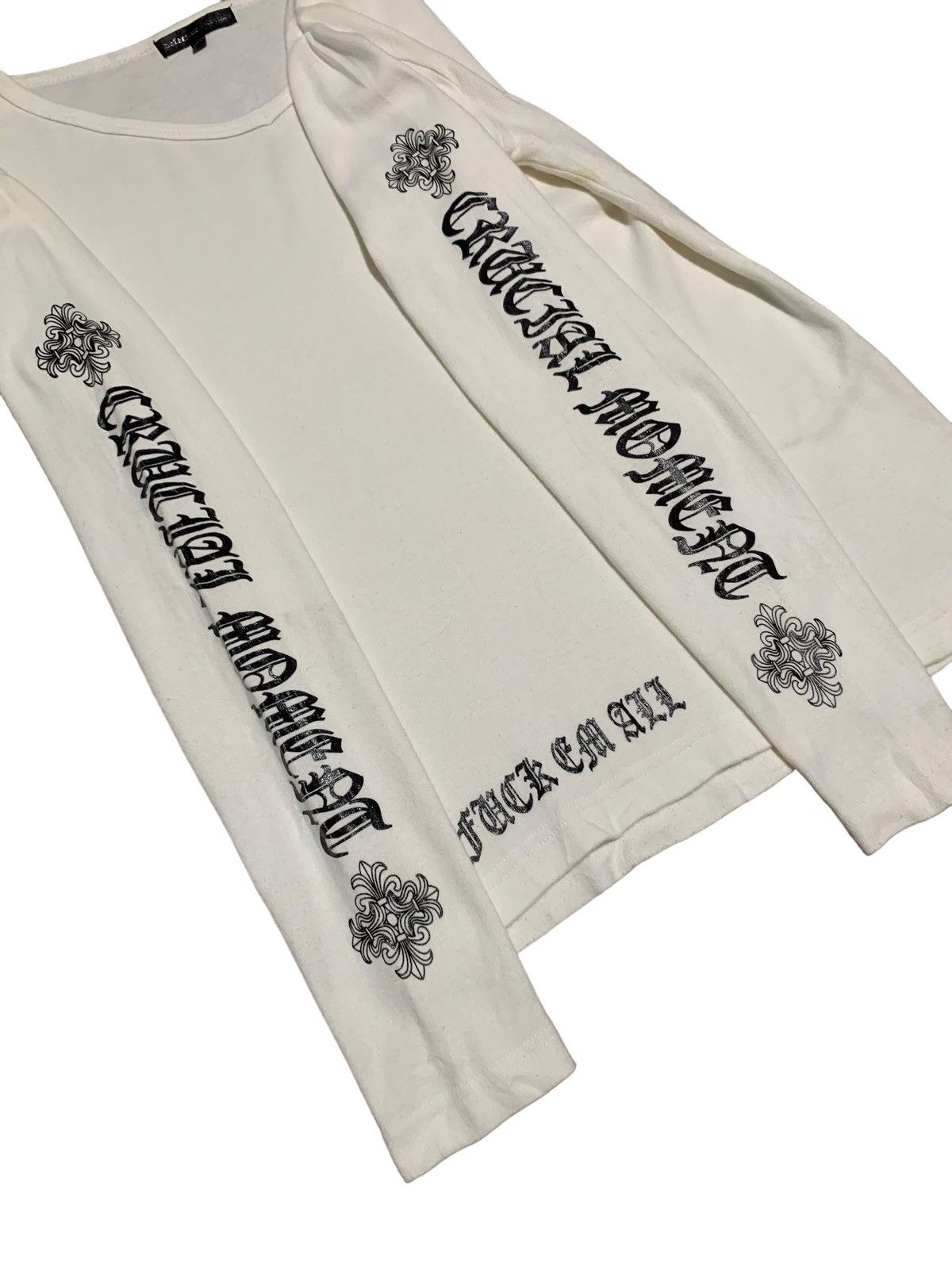 If Six Was Nine Detective struct FUCK EM ALL cross chrome hearts style tees Size US M / EU 48-50 / 2 - 4 Thumbnail
