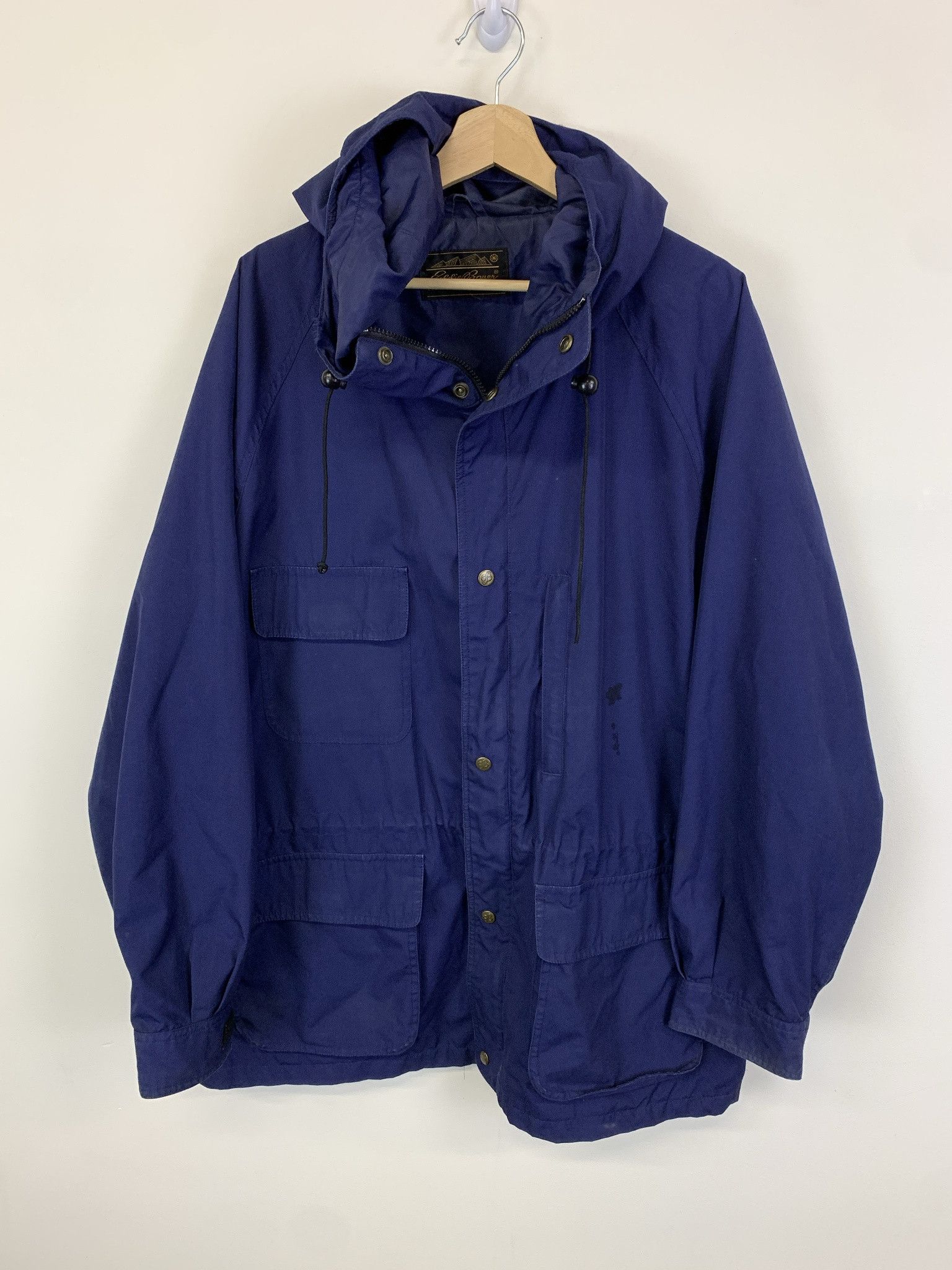 Eddie Bauer × Vintage Vintage 1990s Eddie Bauer Navy Jacket Shell jacket Size XL Size US XL / EU 56 / 4 - 1 Thumbnail
