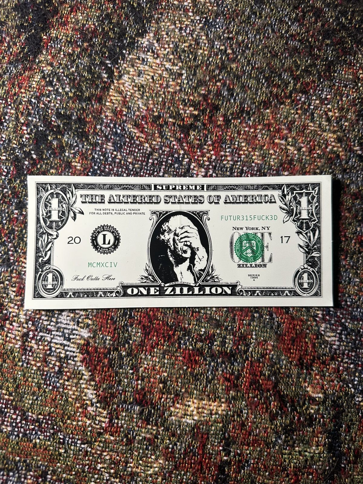 Supreme Supreme Holographic 100 Dollar Bill RARE Sticker | Grailed
