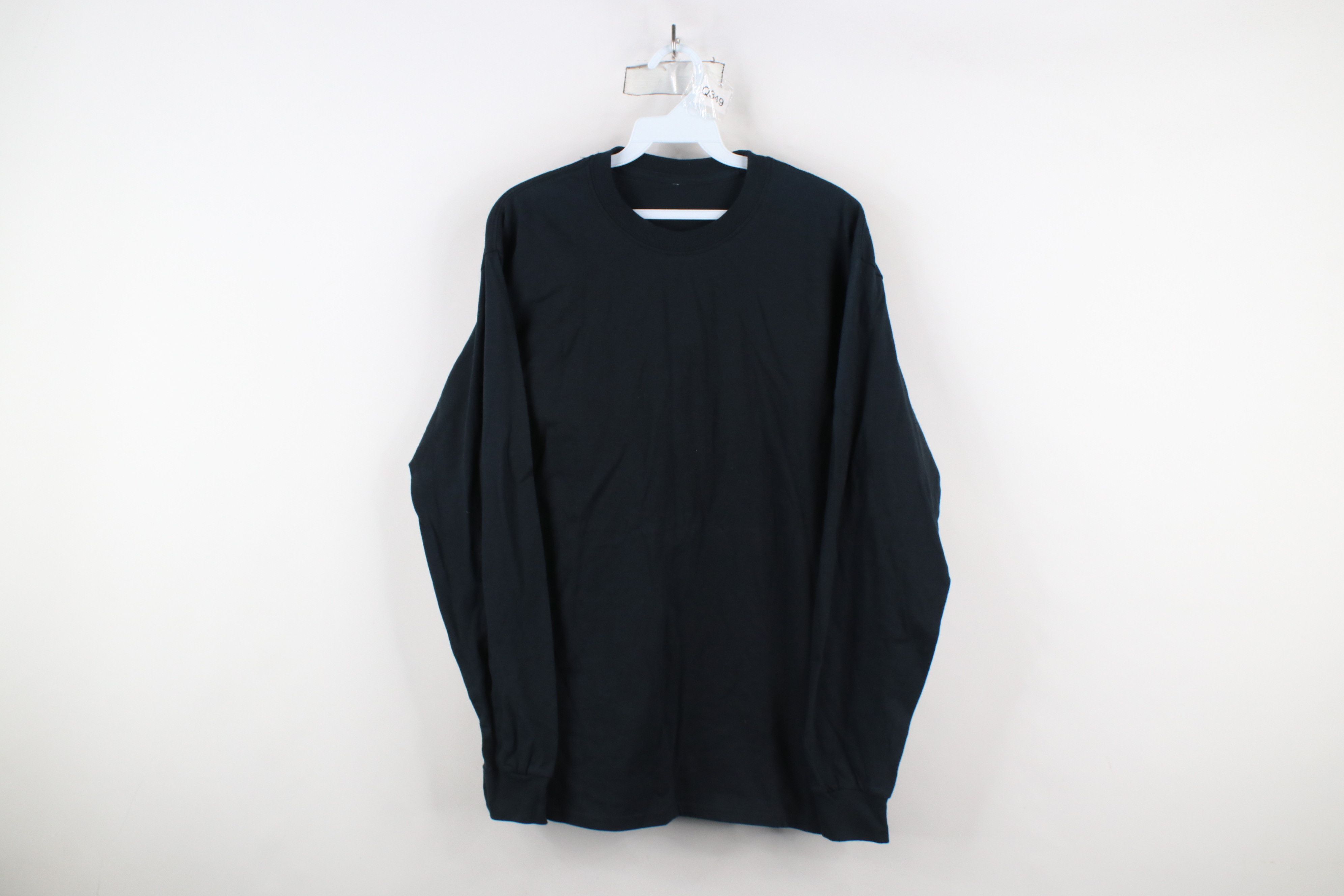 Vintage Vintage 90s Streetwear Long Sleeve T-Shirt Black Cotton Size US M / EU 48-50 / 2 - 1 Thumbnail
