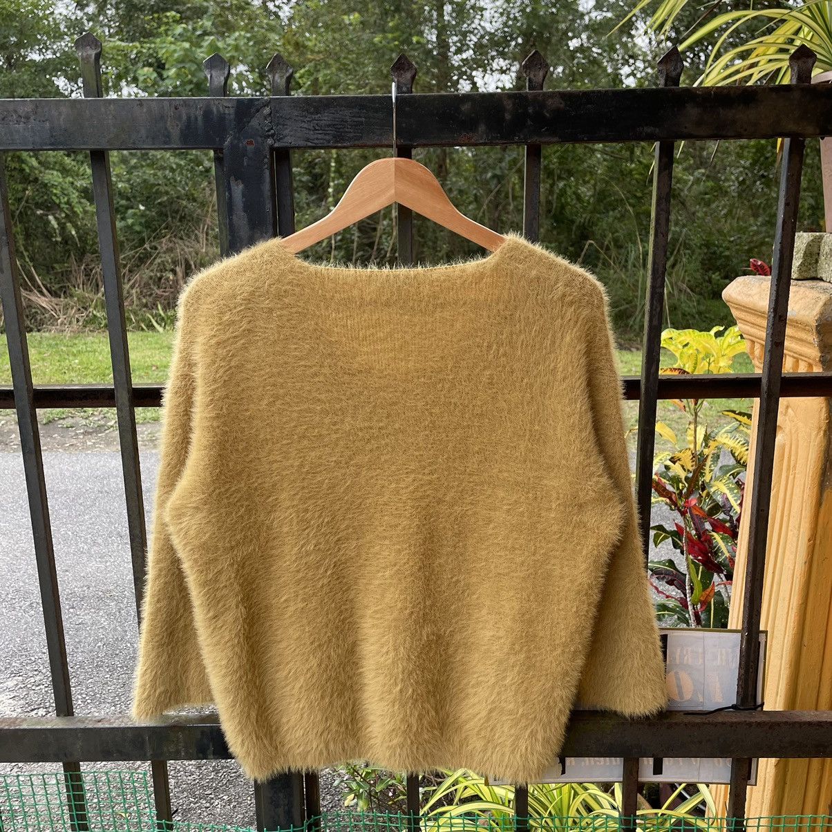 Global Work × Japanese Brand × Vintage 🔥Vintage Global Work Henley Women Wool Mohair Crop Tops Size M / US 6-8 / IT 42-44 - 2 Thumbnail