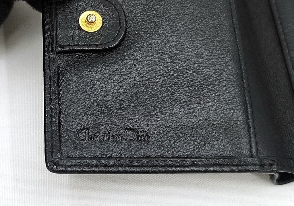 Dior authentic CHRISTIAN DIOR vintage full leather short wallet Size ONE SIZE - 2 Thumbnail