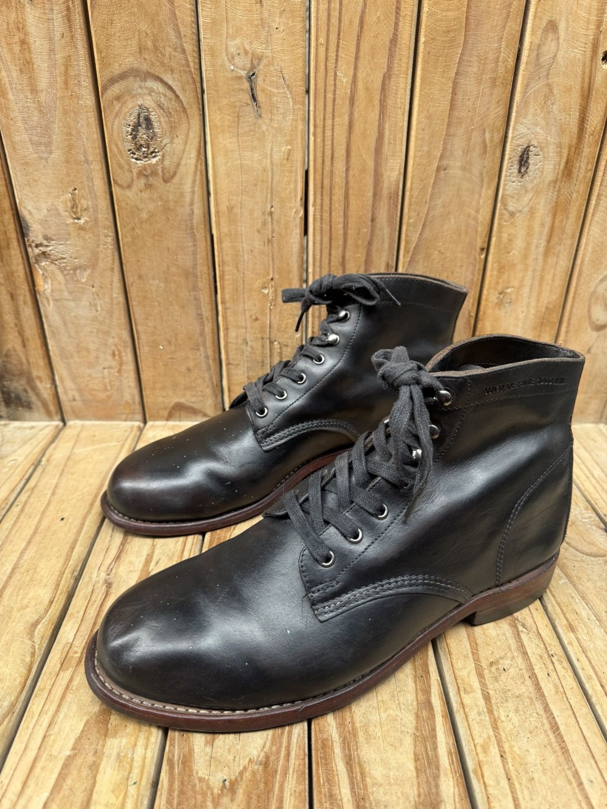 Wolverine Wolverine 1000 Miles Black Leather Boots sz USA 9 D Size US 9 / EU 42 - 13 Thumbnail