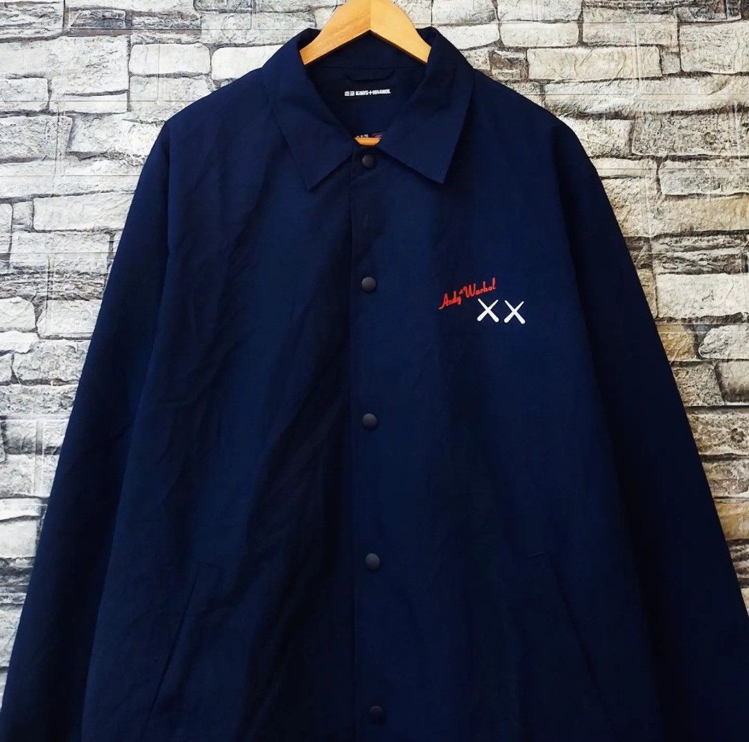 Andy Warhol × Kaws × Uniqlo UNIQLO X KAWS X Andy Warhol Coach Jacket Navy Size US XL / EU 56 / 4 - 6 Thumbnail