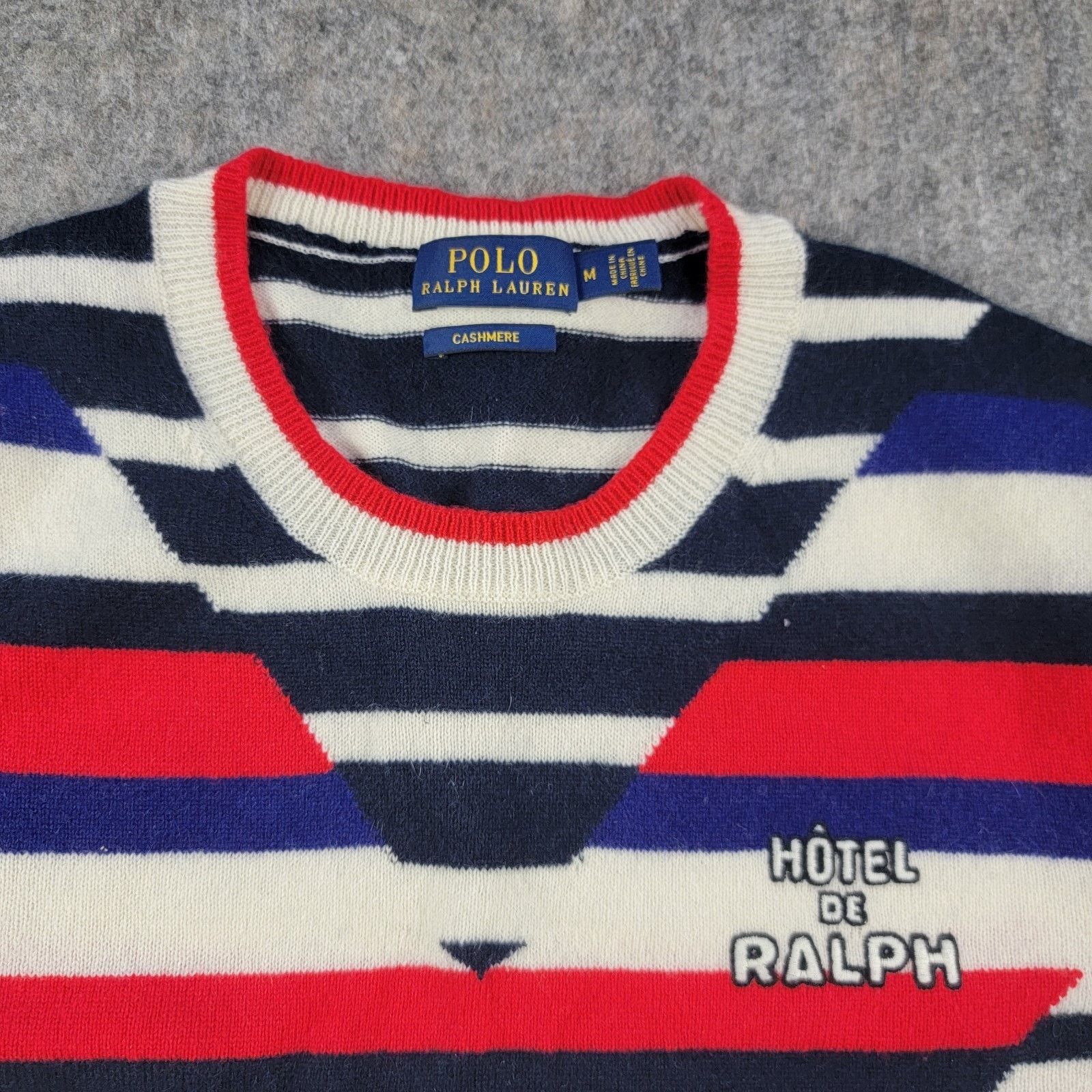 Polo Ralph Lauren Polo Ralph Lauren Optic Stripes 100% Cashmere Sweater Size M / US 6-8 / IT 42-44 - 7 Thumbnail