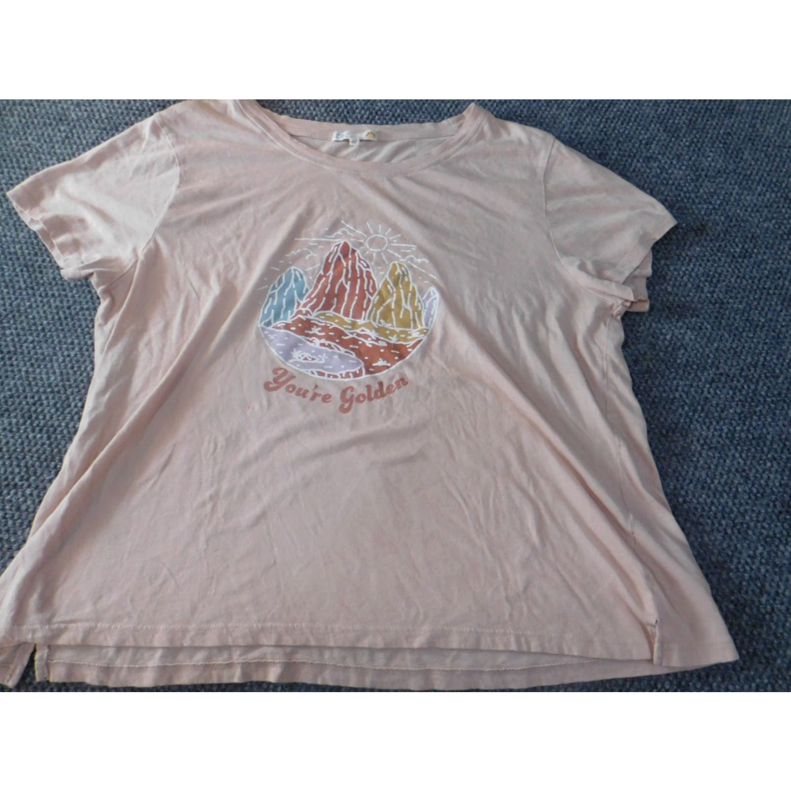 Vintage C&C California Blouse Womens 2X Plus Pink Short Sleeve Pullover Knit Cotton Rayon Button Collared Casual Basic Size XXL / US 16-18 / IT 52-54 - 2 Thumbnail