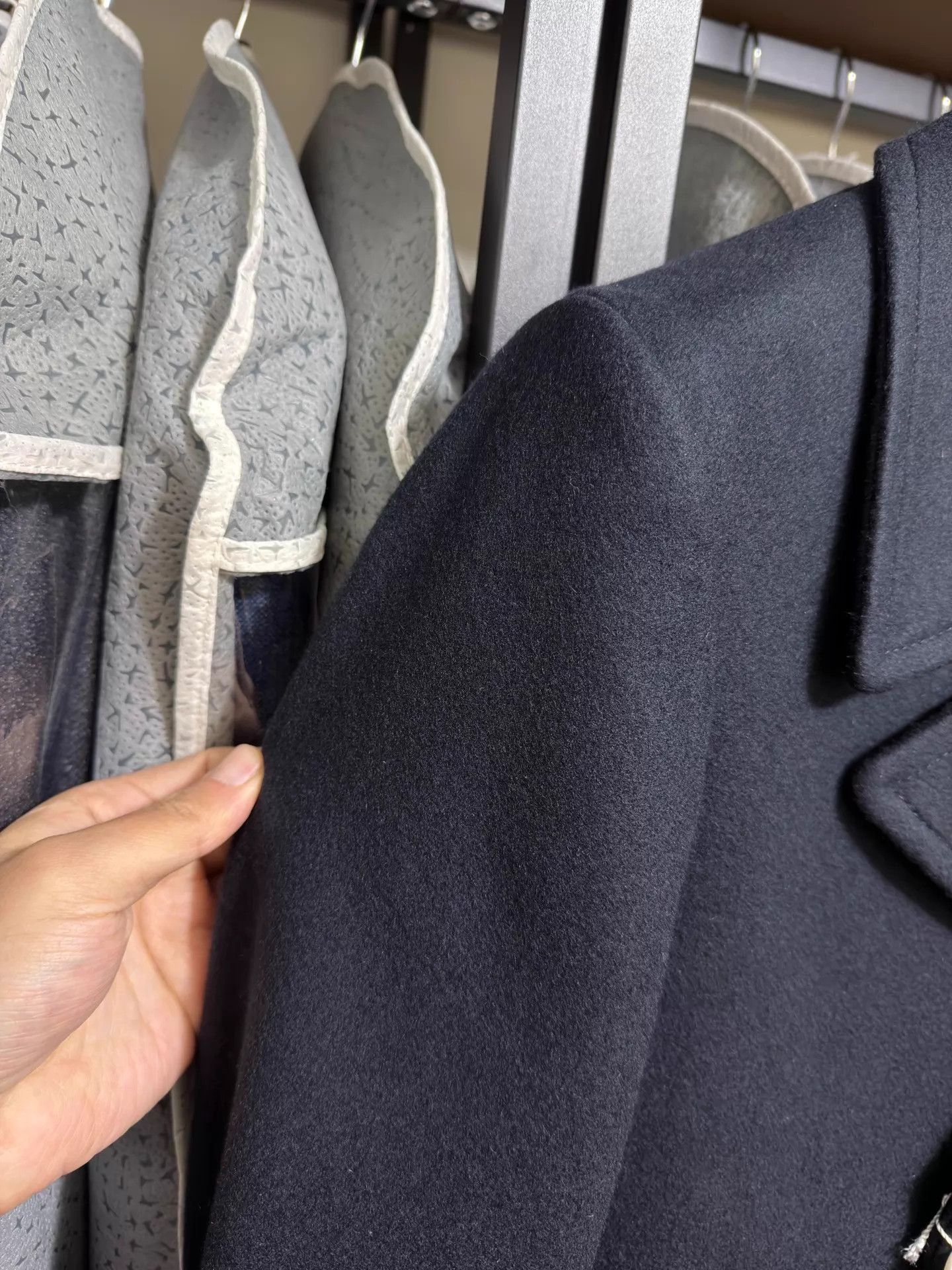 Maison Margiela Blue Double-Breasted Heavy Coat Size M Size US XXS / EU 40 - 4 Thumbnail