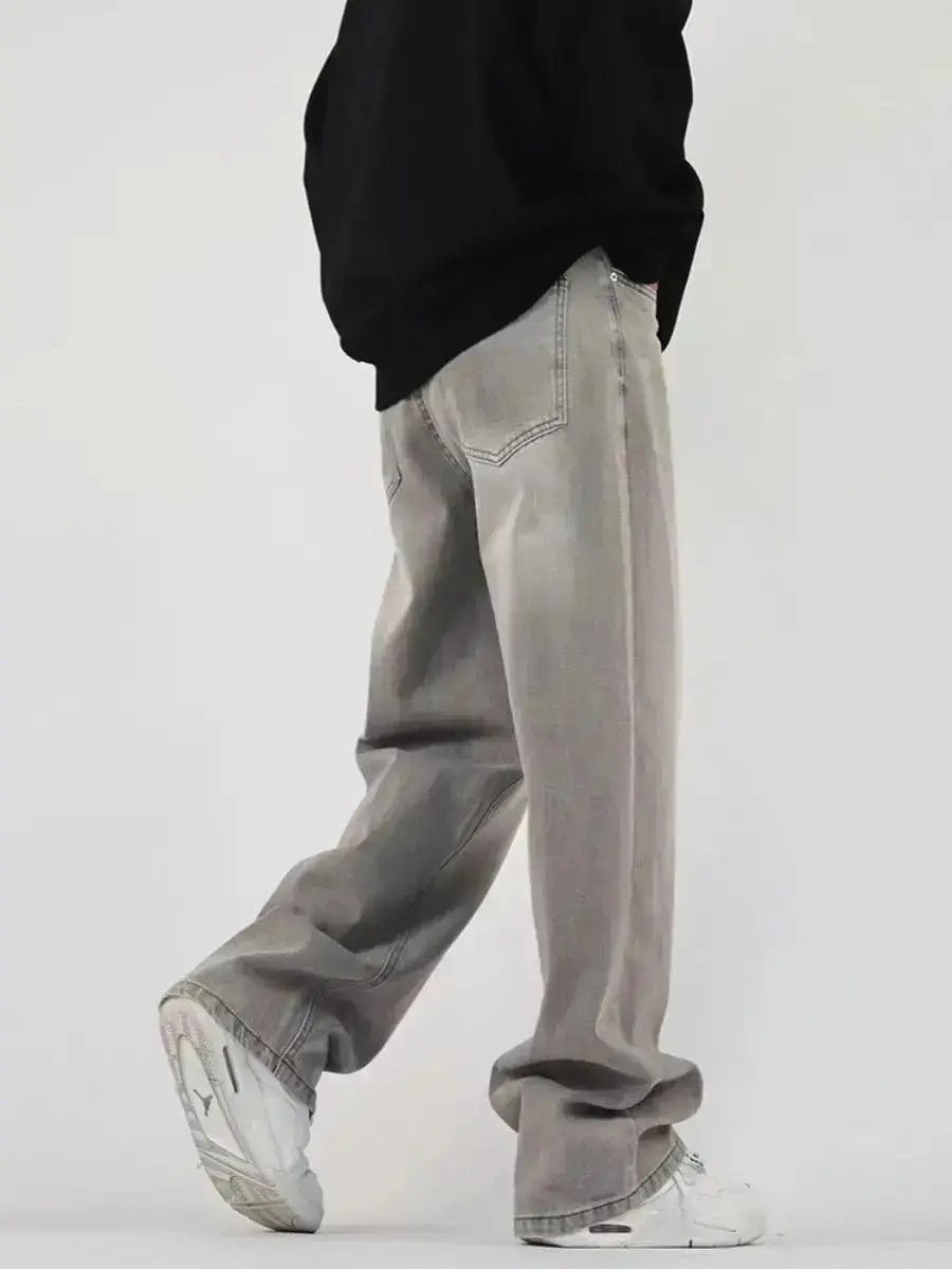 Japanese Brand Retro high street smoke gray baggy jeans Size US 32 / EU 48 - 3 Thumbnail