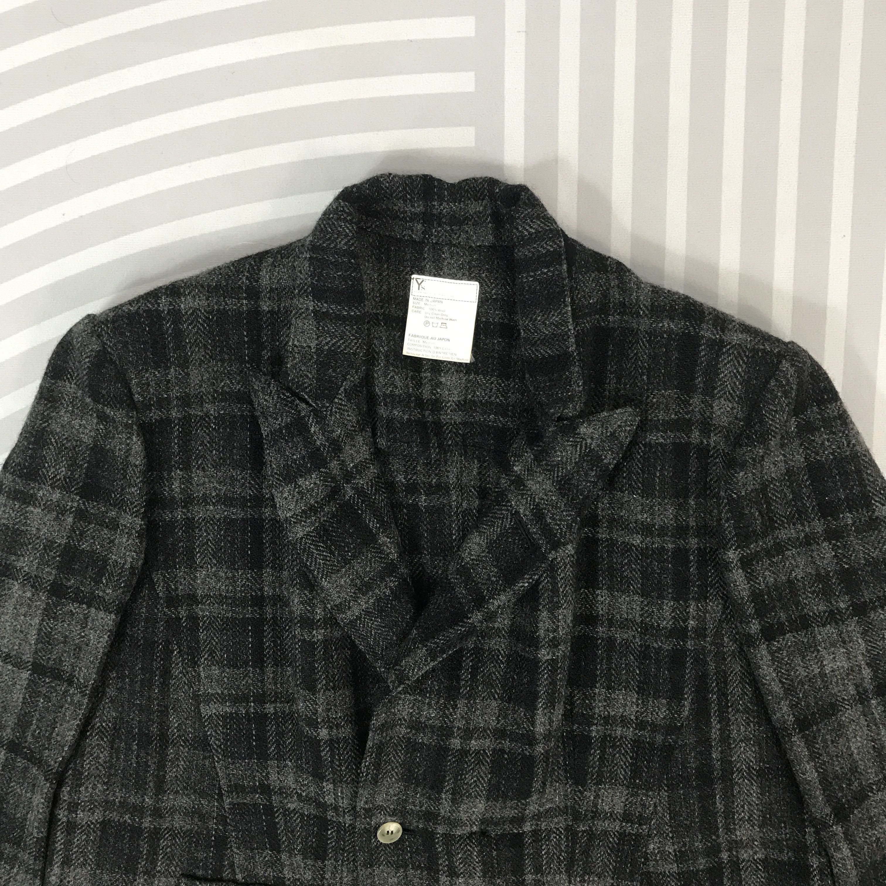 Y's Vintage 90s Y's By Yohji Yamamoto Wool oversized coat Jacket Size US M / EU 48-50 / 2 - 2 Thumbnail