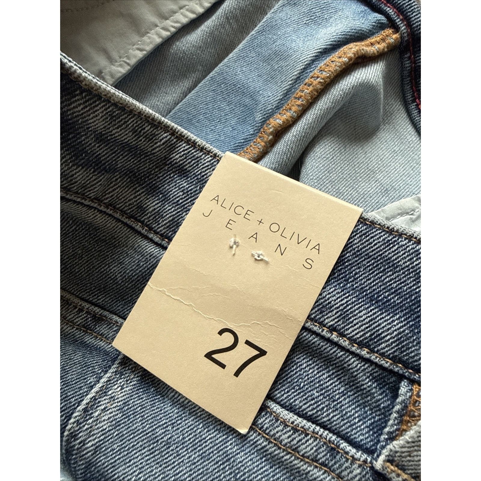 Alice + Olivia Alice + Olivia Rye TwoTone Denim Maxi Skirt Brooklyn Blue 27 Size 27" / US 4 / IT 40 - 6 Thumbnail