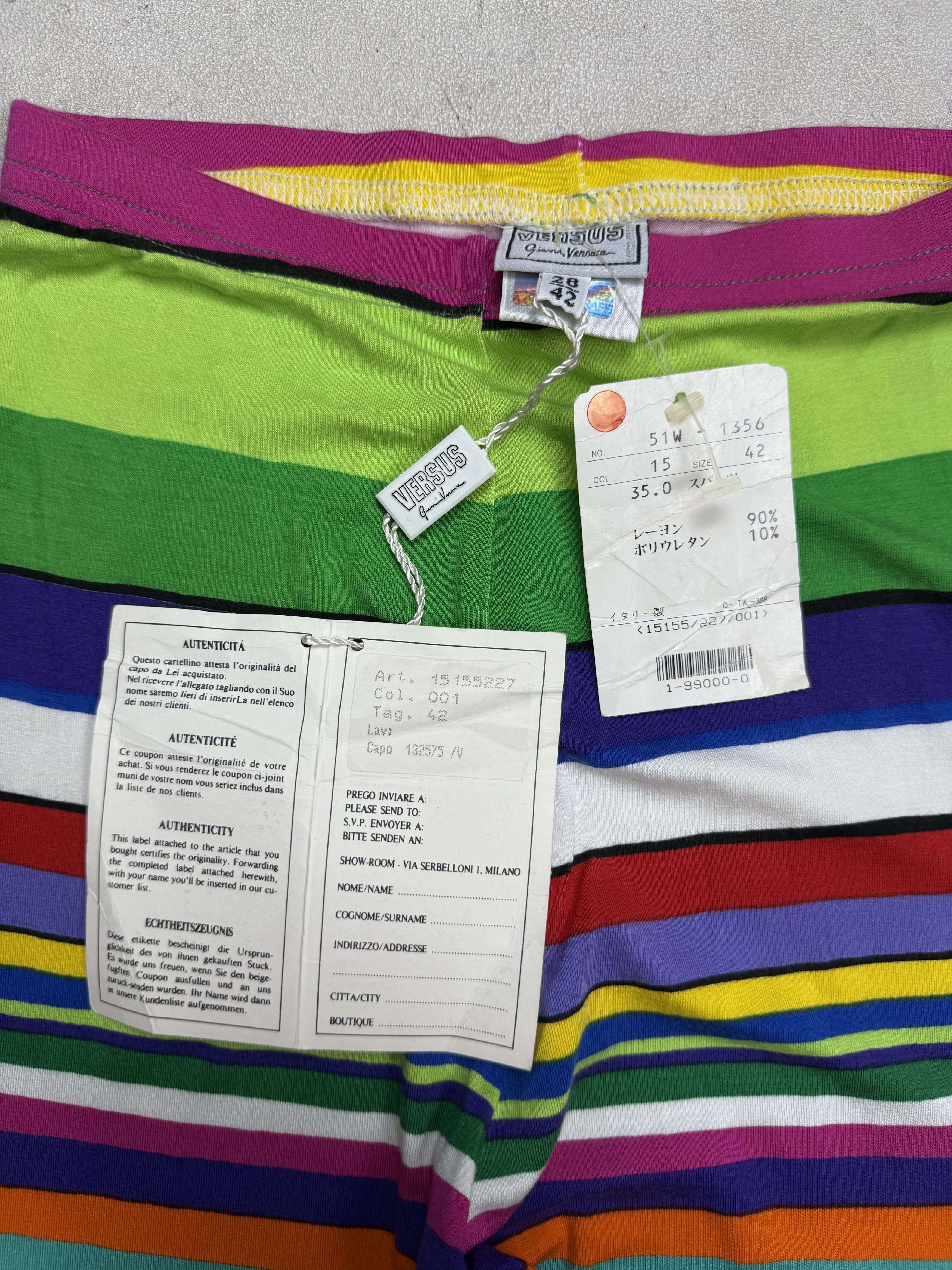 Versace Gianni Versace VERSUS Rainbow Leggings Pants Size 28" / US 6 / IT 42 - 5 Thumbnail