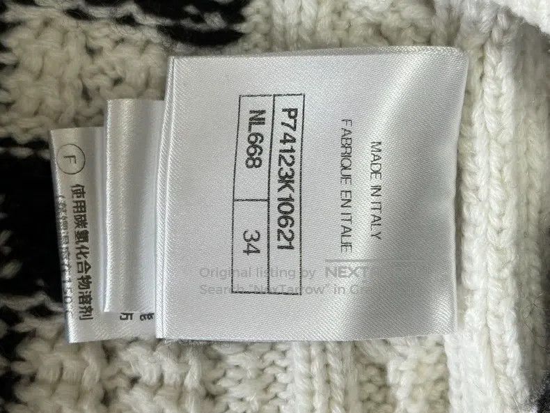 Chanel Chanel Black and white checkerboard knitted sweater Size XXS / US 00 / IT 34 - 6 Thumbnail