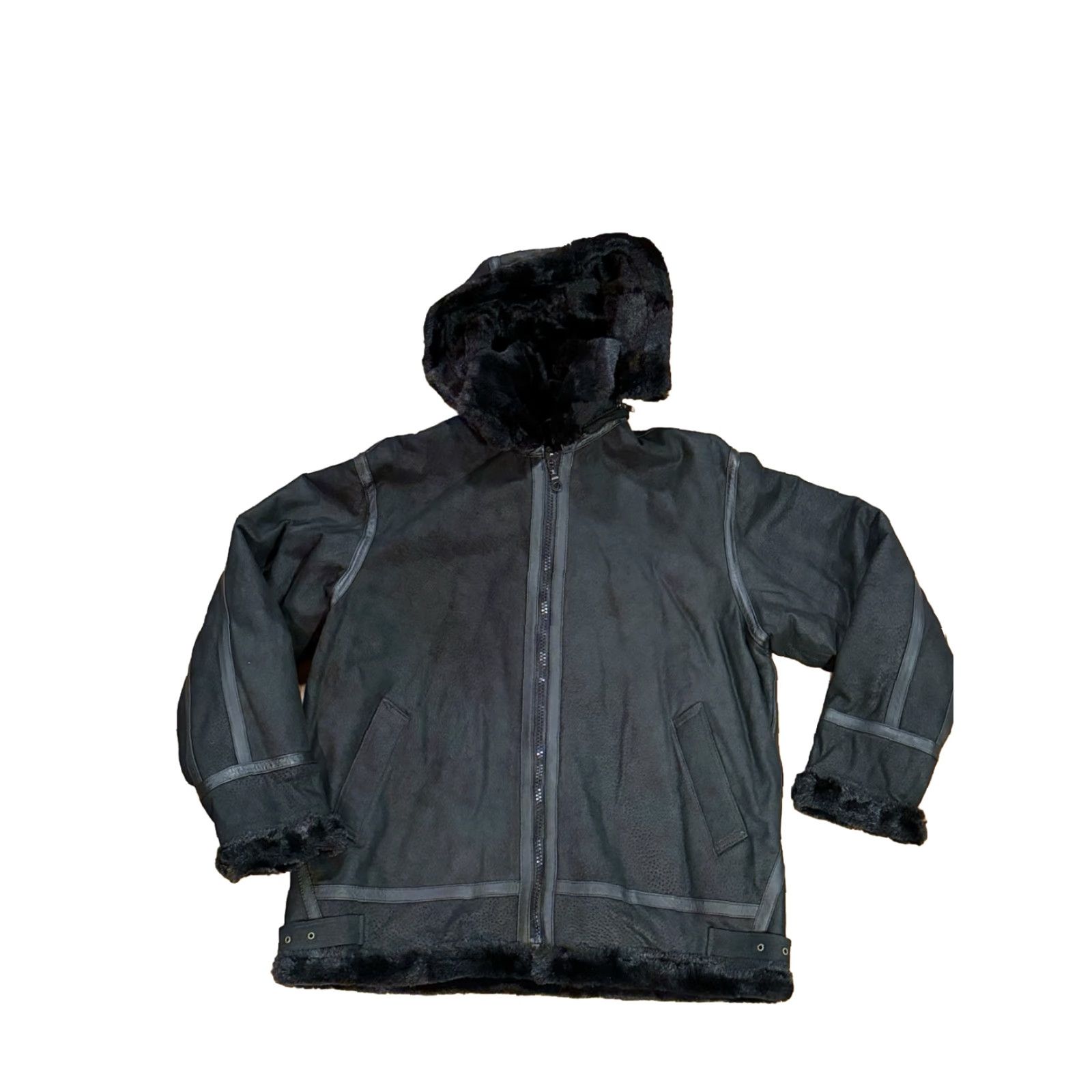 Vintage VINTAGE Protocol USAF G-8 Leather Flight Bomber Jacket Black Med Mens M Full Zip Shearling Panc Pan United Flyer's Size US M / EU 48-50 / 2 - 2 Thumbnail