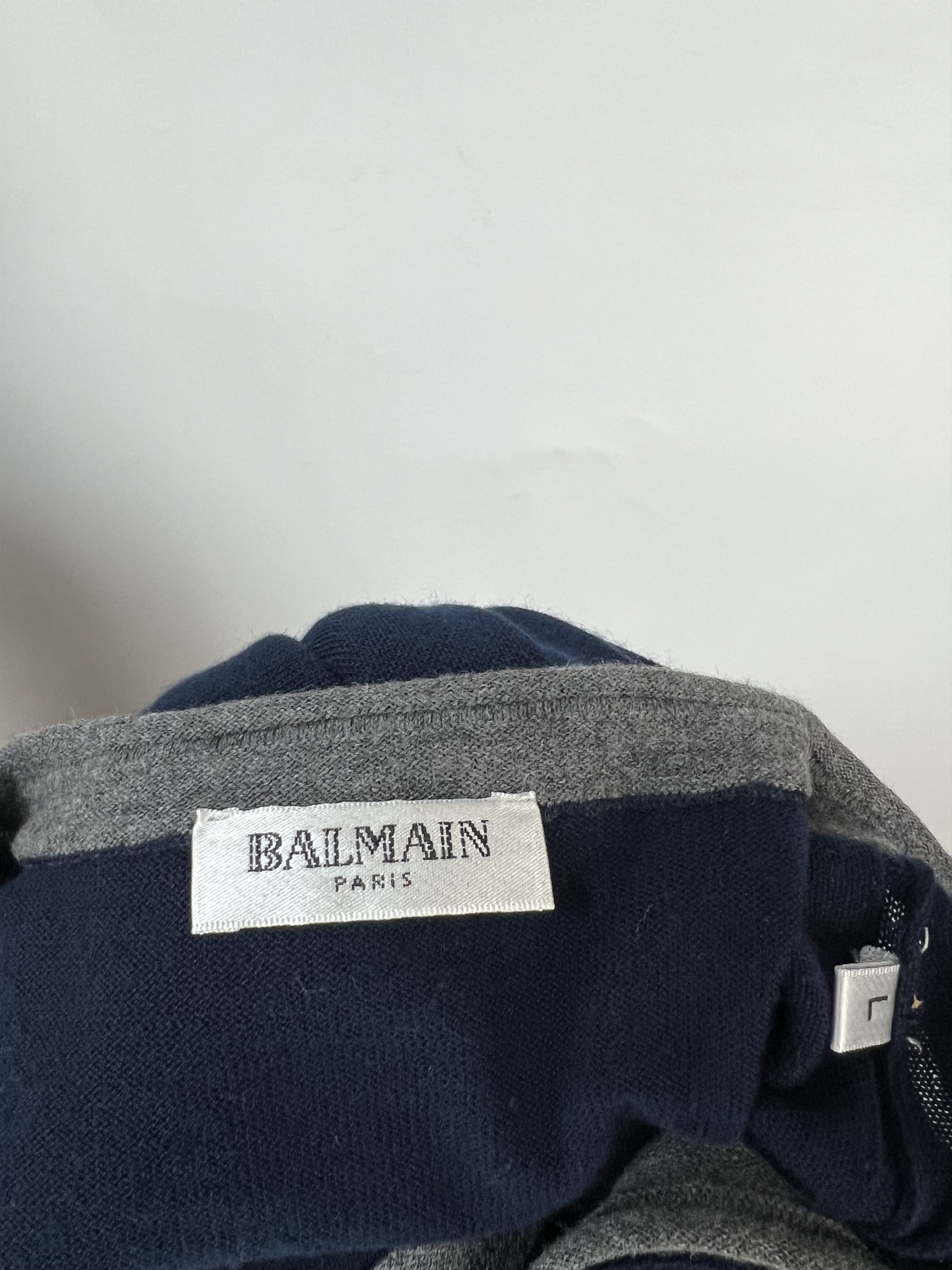 Balmain Balmain Cotton V-Neck Sweater Size US L / EU 52-54 / 3 - 8 Thumbnail