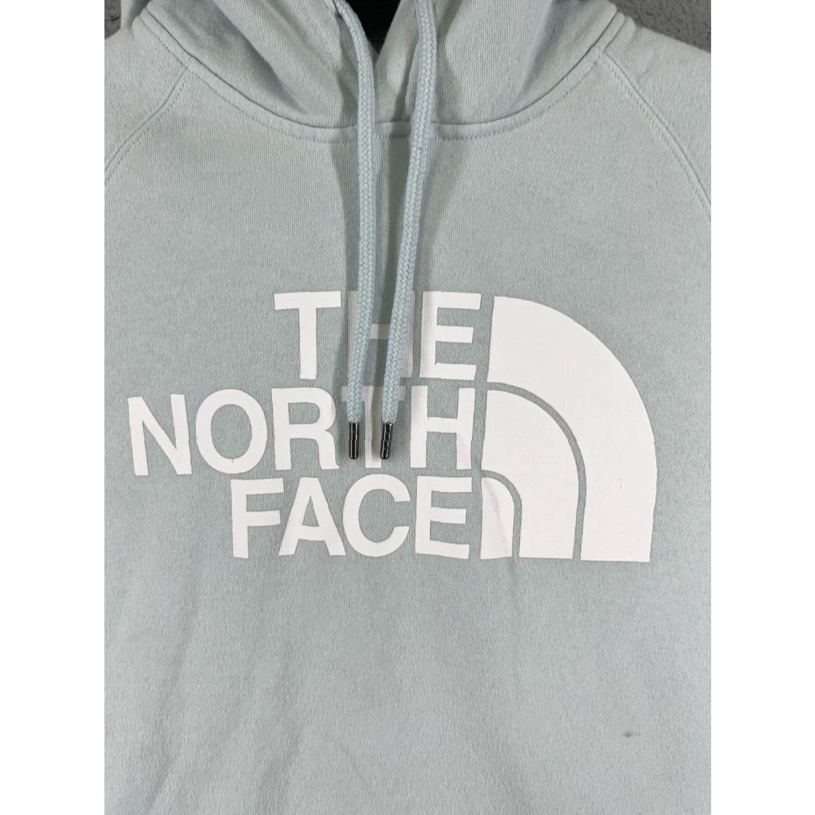 The North Face The North Face Hoodie Mens L Blue Logo Pullover Sweatshirt Solid Jersey Cotton Blend Size L / US 10 / IT 46 - 6 Thumbnail