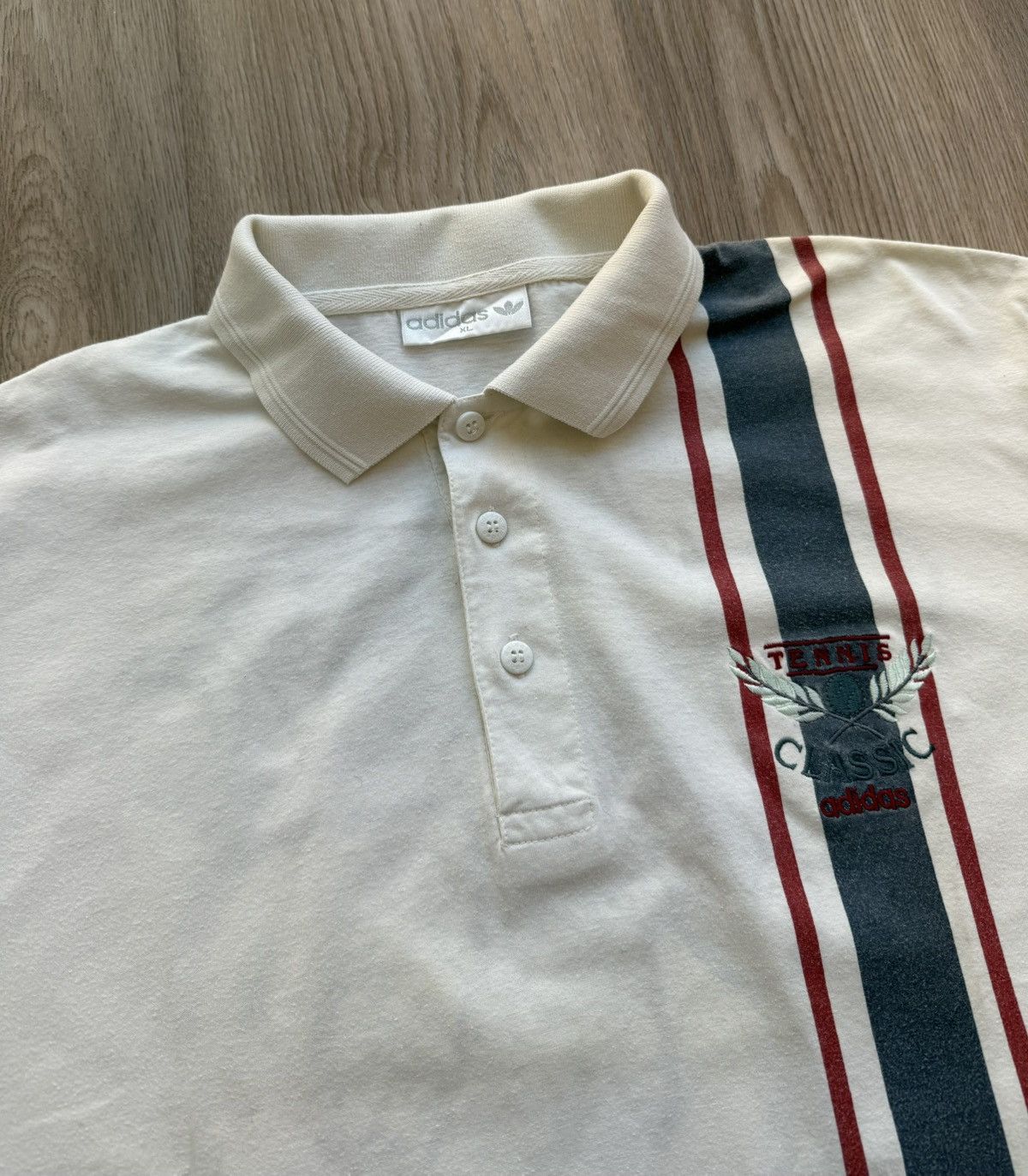 Adidas Vintage 90s Adidas Classic Tennis Polo T-Shirt Size US XL / EU 56 / 4 - 7 Thumbnail