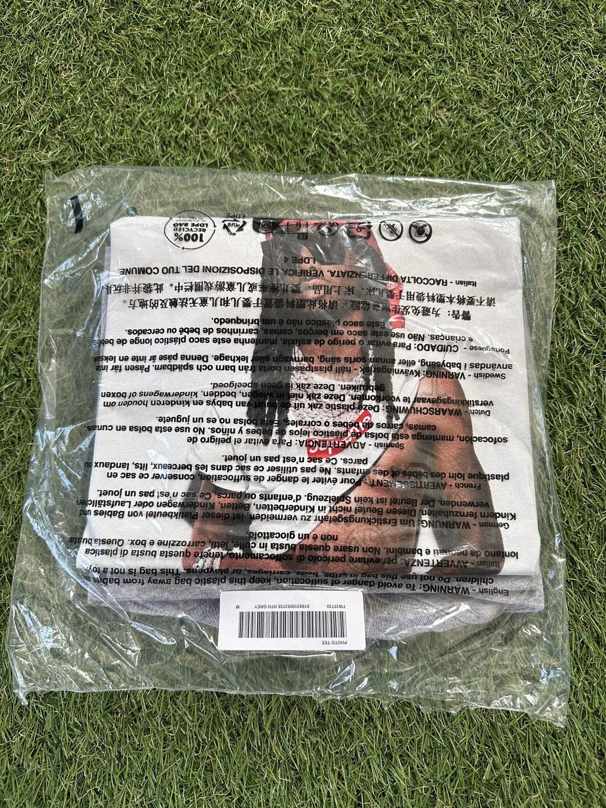 Supreme Supreme FW25 Playboi Carti Photo Tee Heather Grey Sz Medium Size US M / EU 48-50 / 2 - 1 Thumbnail