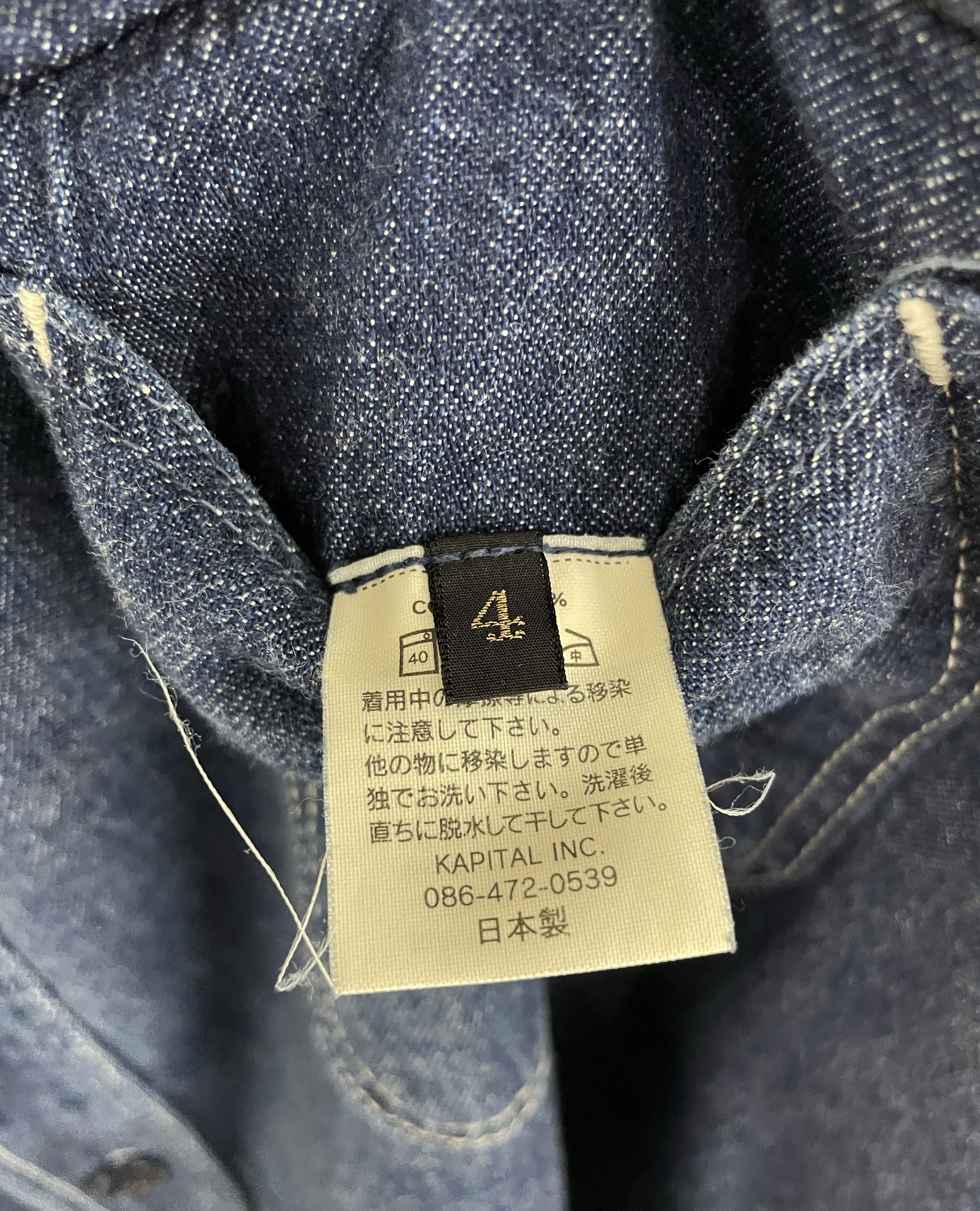 Kapital Cargo Denim Shirt Size US XL / EU 56 / 4 - 6 Thumbnail