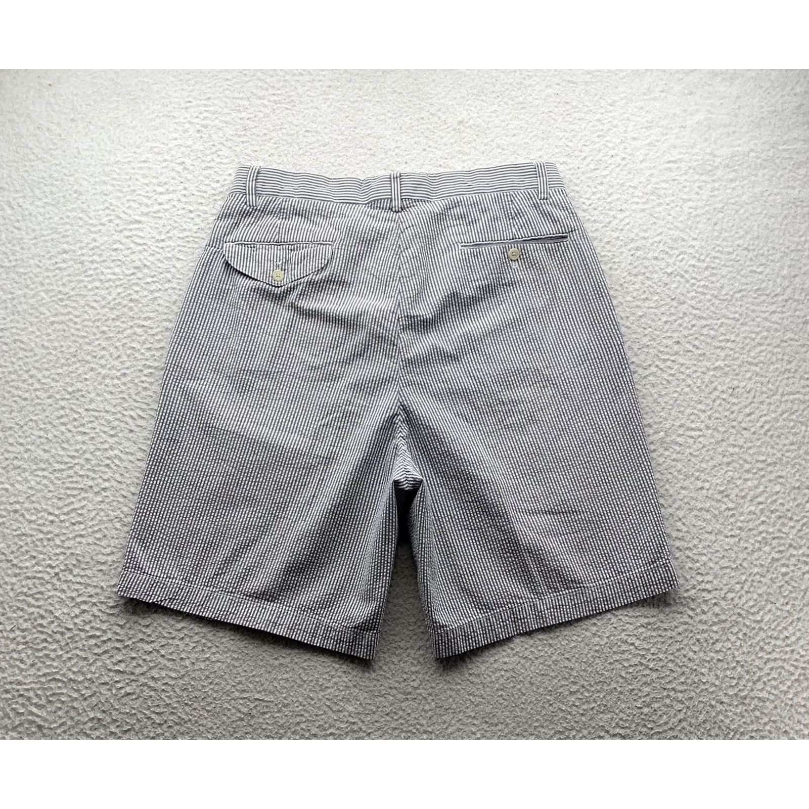 Vintage Polo Golf Shorts Mens 33 Gray White Stripe 9" Fairway Dad Preppy Size US XS / EU 42 / 0 - 4 Thumbnail