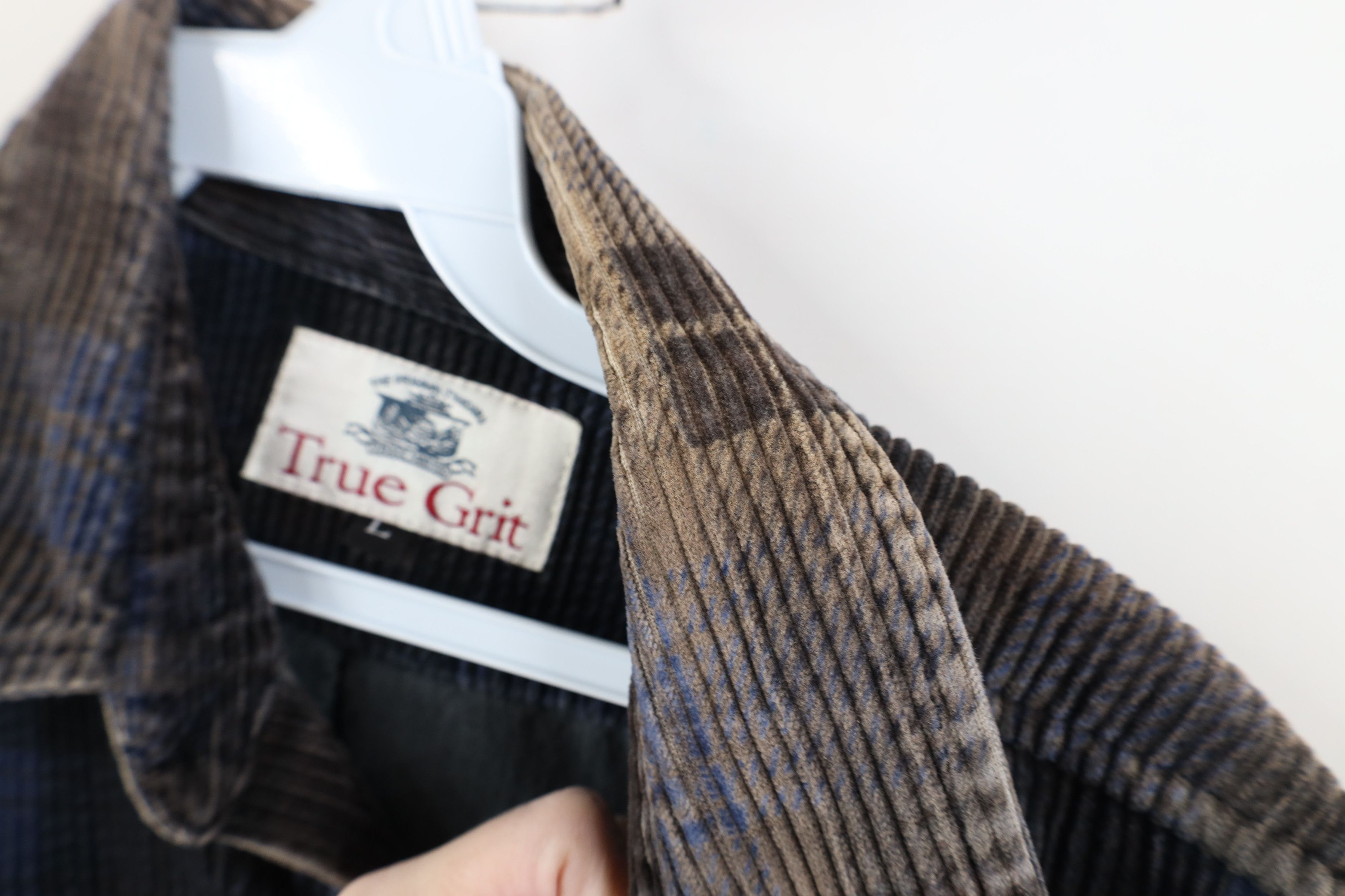 Vintage Vintage 90s Streetwear Heavy Corduroy Button Shirt Plaid Size US L / EU 52-54 / 3 - 10 Thumbnail