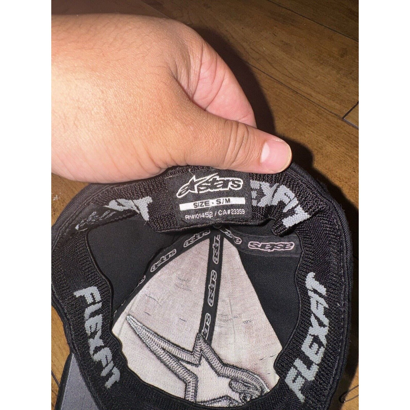 Alpinestars × Vintage Alpine Star Flex Fit Hat Black M3 Reflective Logo S/Med Size ONE SIZE - 2 Thumbnail