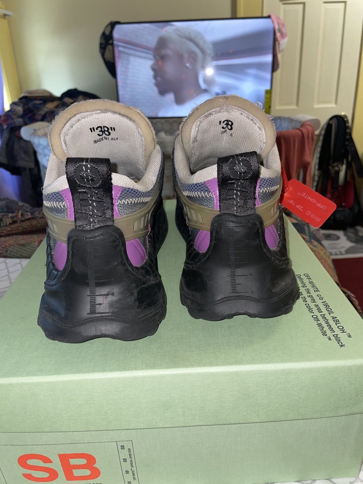 Off-White ODSY 1000 VIOLET FUSCHIA Size US 8 / IT 38 - 4 Thumbnail