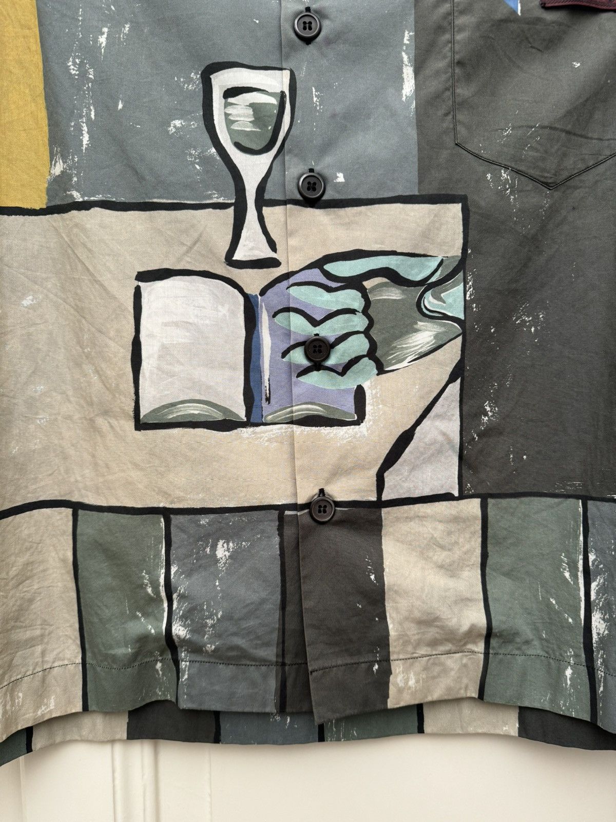 Prada PRADA pastel table print Shirt Size US M / EU 48-50 / 2 - 2 Thumbnail
