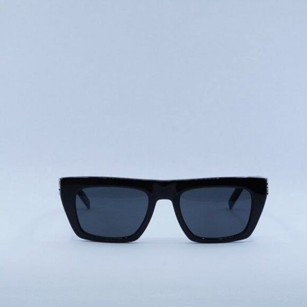 Saint Laurent Paris Saint Laurent SLM131 001 Sunglasses Black Rectangle Frame Size ONE SIZE - 6 Thumbnail
