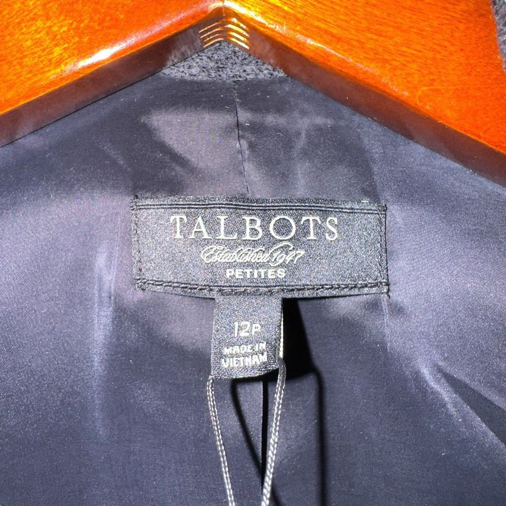 Other NWT Talbots Petites Navy Wool Jackie Fit Lady Jacket Size 12 Size XL / US 12-14 / IT 48-50 - 4 Thumbnail