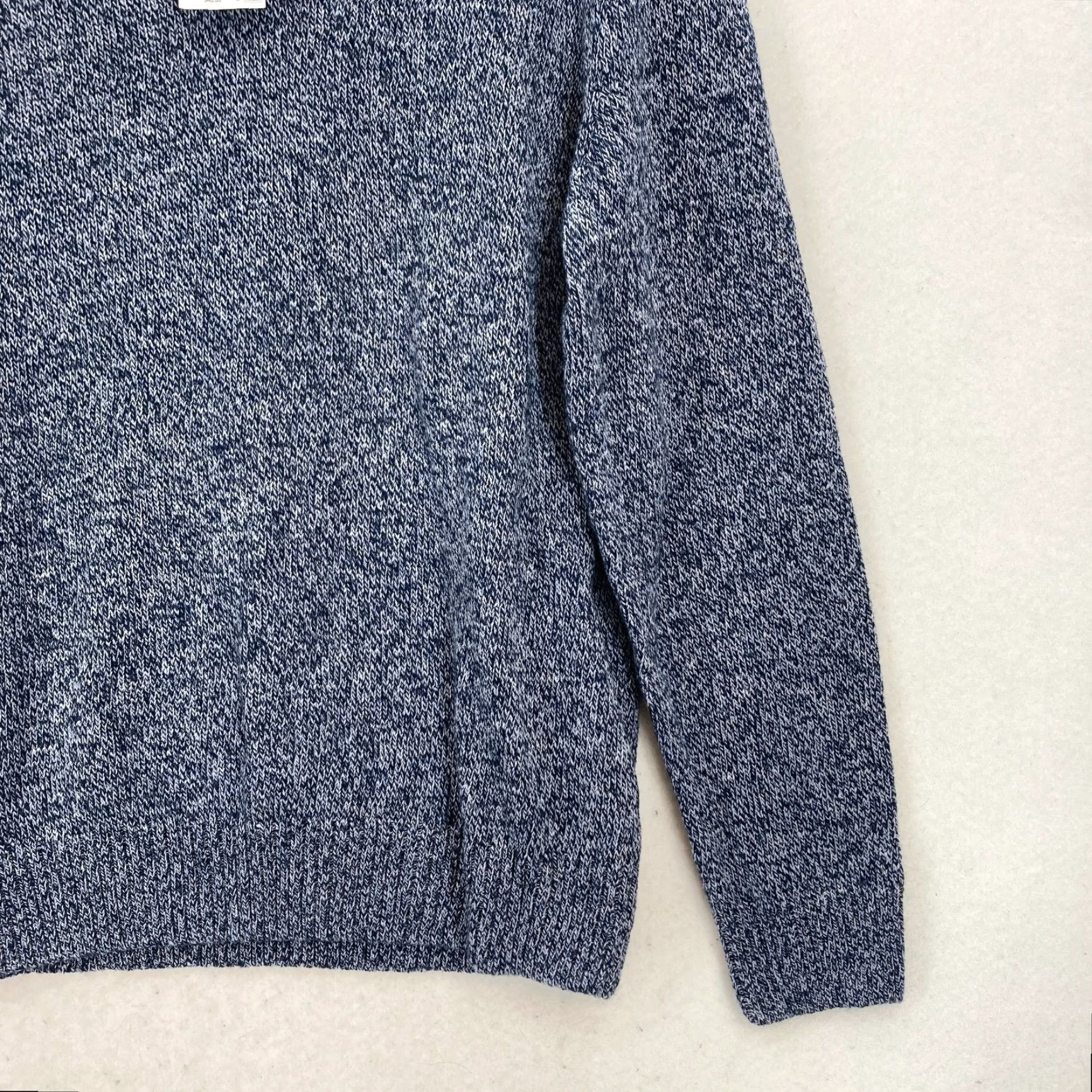 Vintage Sonoma The Supersoft Sweater Mens XL Blue Knit 1/4 Zip Pullover Casual Preppy Sweater Size US XL / EU 56 / 4 - 3 Thumbnail