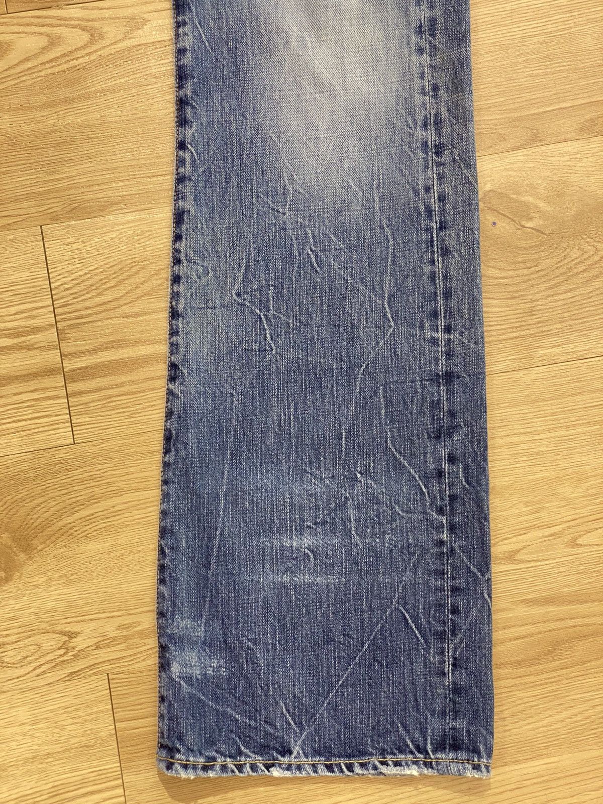 Japanese Brand Japanese Brand Distressed Acid Blue Wash Style Size US 34 / EU 50 - 8 Thumbnail