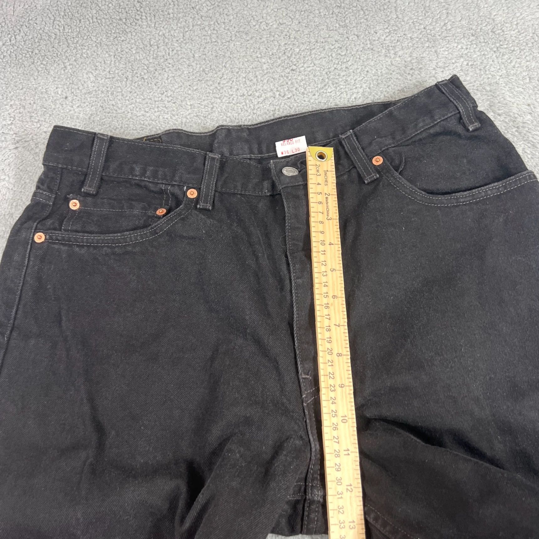 Levi's VINTAGE Levi's 550 Jeans Men's Relaxed Fit 36x30 Black Cotton 90s Retro Made in Mexico Size US 36 / EU 52 - 5 Thumbnail