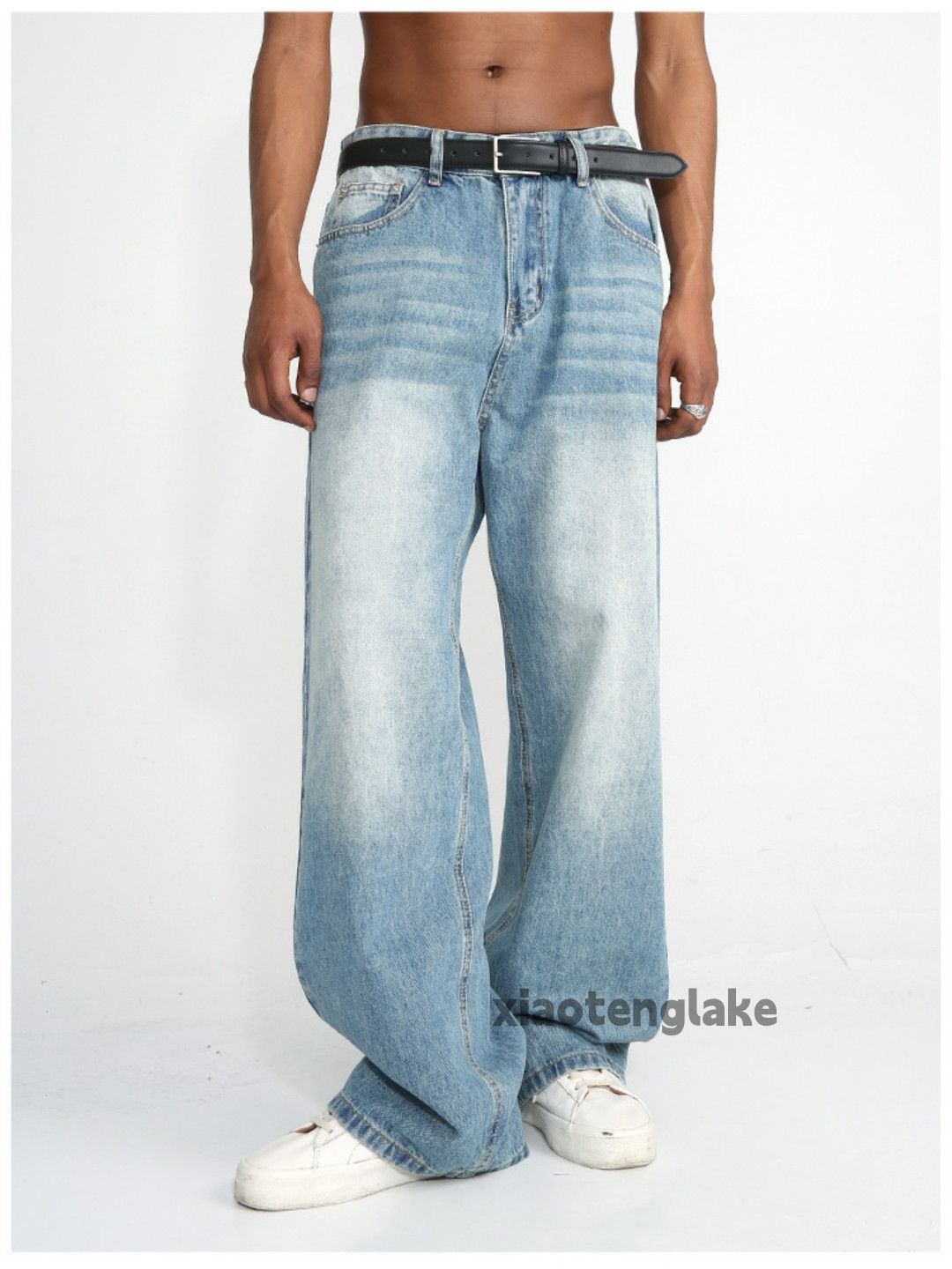 Jean × Vintage washed faded cleanfit yuppie loose baggy jeans Size US 28 / EU 44 - 2 Thumbnail