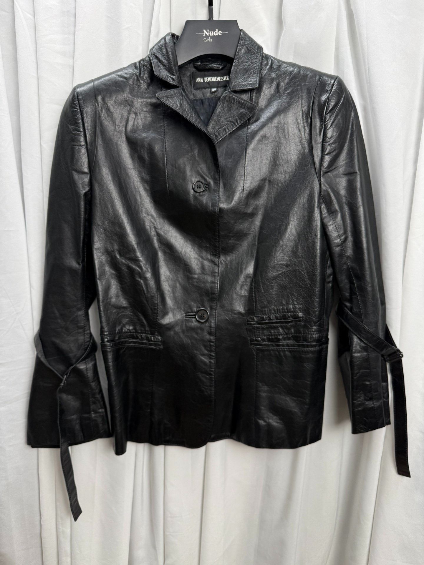 Ann Demeulemeester Ann Demeulemeester 04AW Strap Leather Blazer Size S / US 4 / IT 40 - 1 Thumbnail