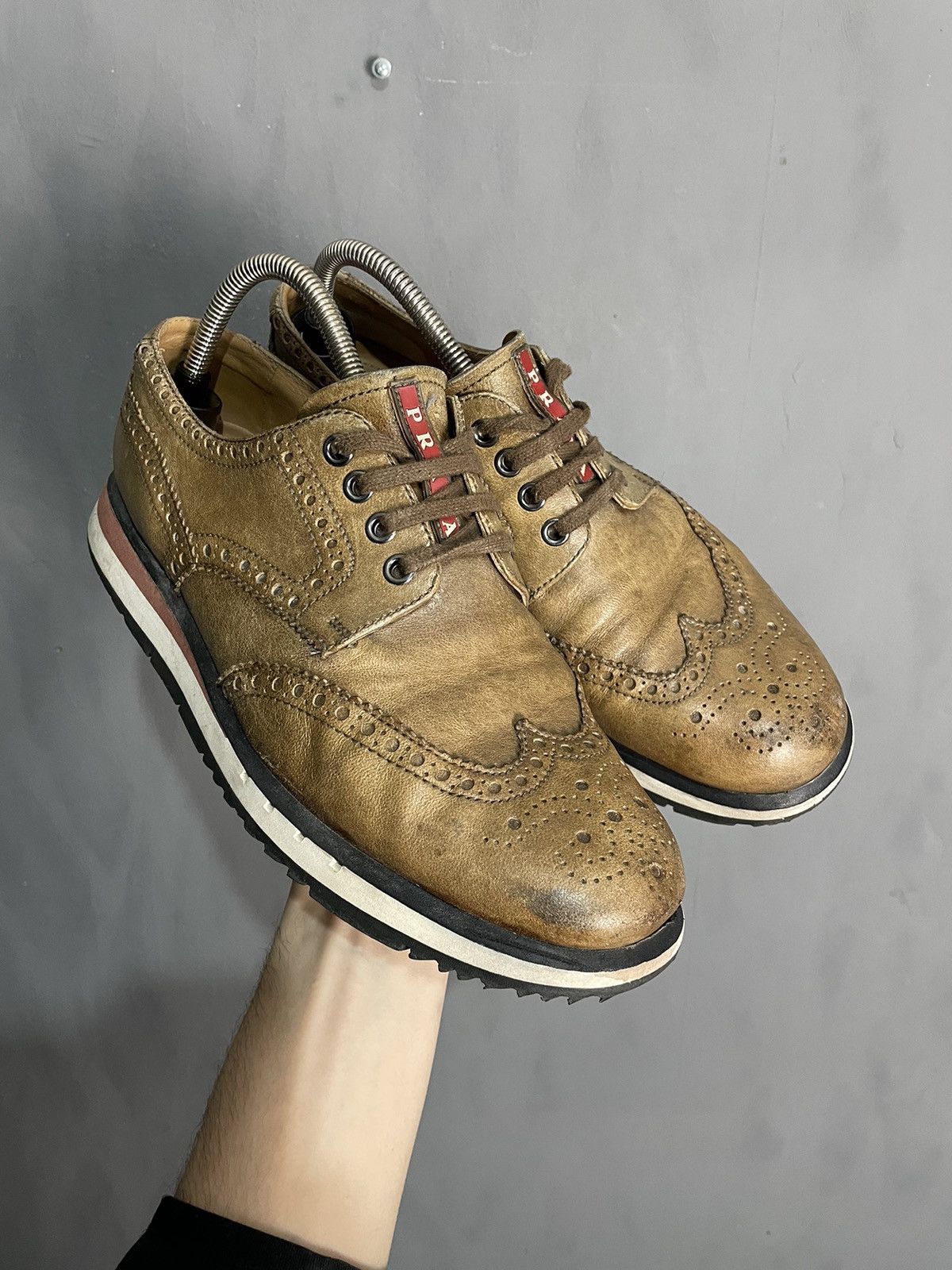 Prada Prada Leather Shoes Sneakers Size US 8.5 / EU 41-42 - 2 Thumbnail