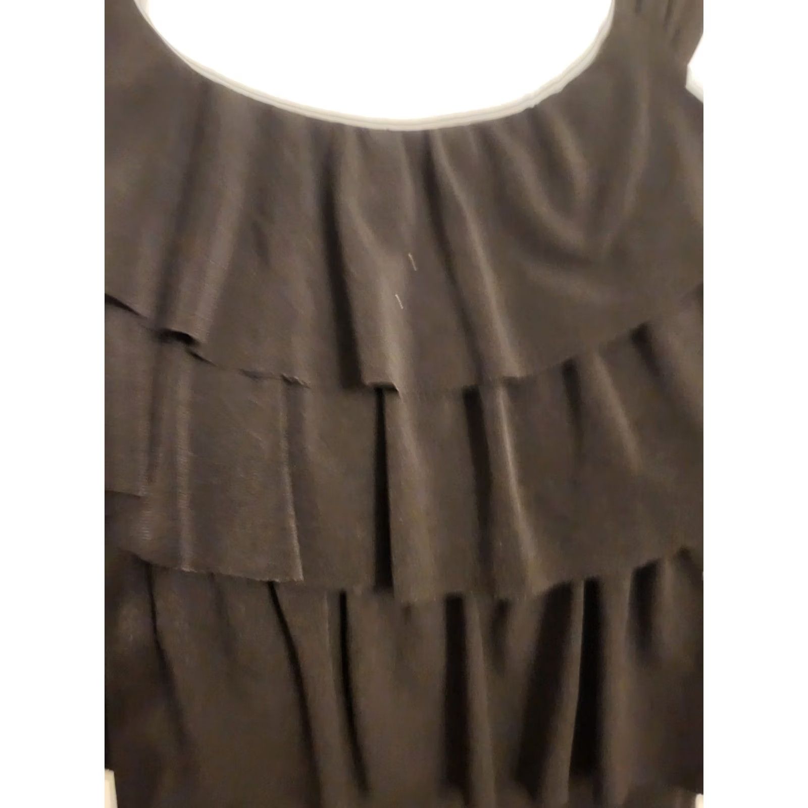 Vintage En Focus Studio Black Sleeveless Sheath Dress Ruffles LBD Size 16 Size XXL / US 16-18 / IT 52-54 - 2 Thumbnail