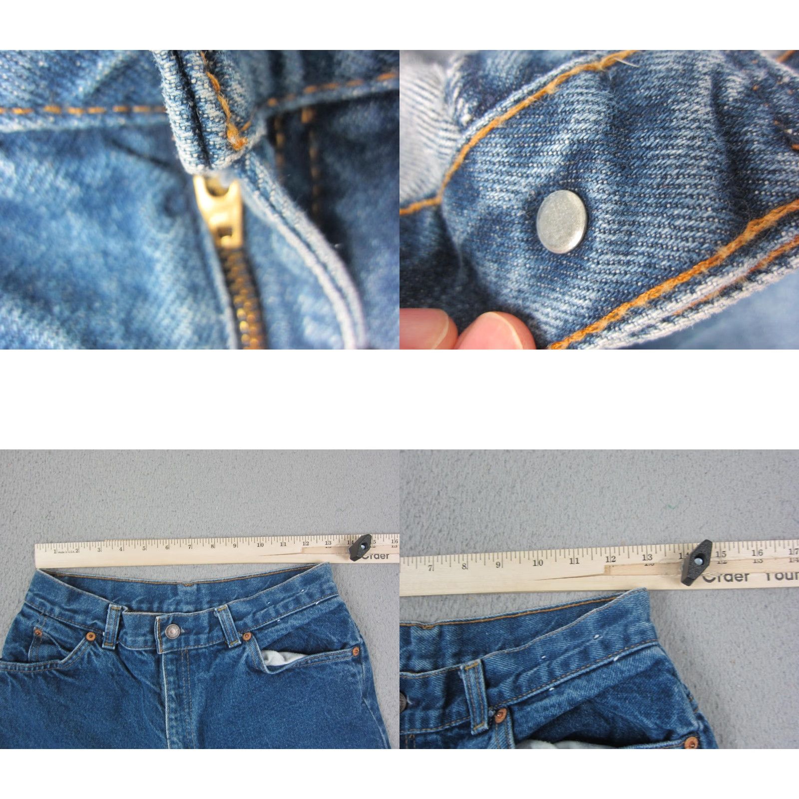 Levi's VINTAGE Levi's Jeans Womens 26x33 Blue Denim Straight Leg White Tab Dark Wash Jeans Womens 90s Mens Ladies? Size 26" / US 2 / IT 38 - 9 Thumbnail