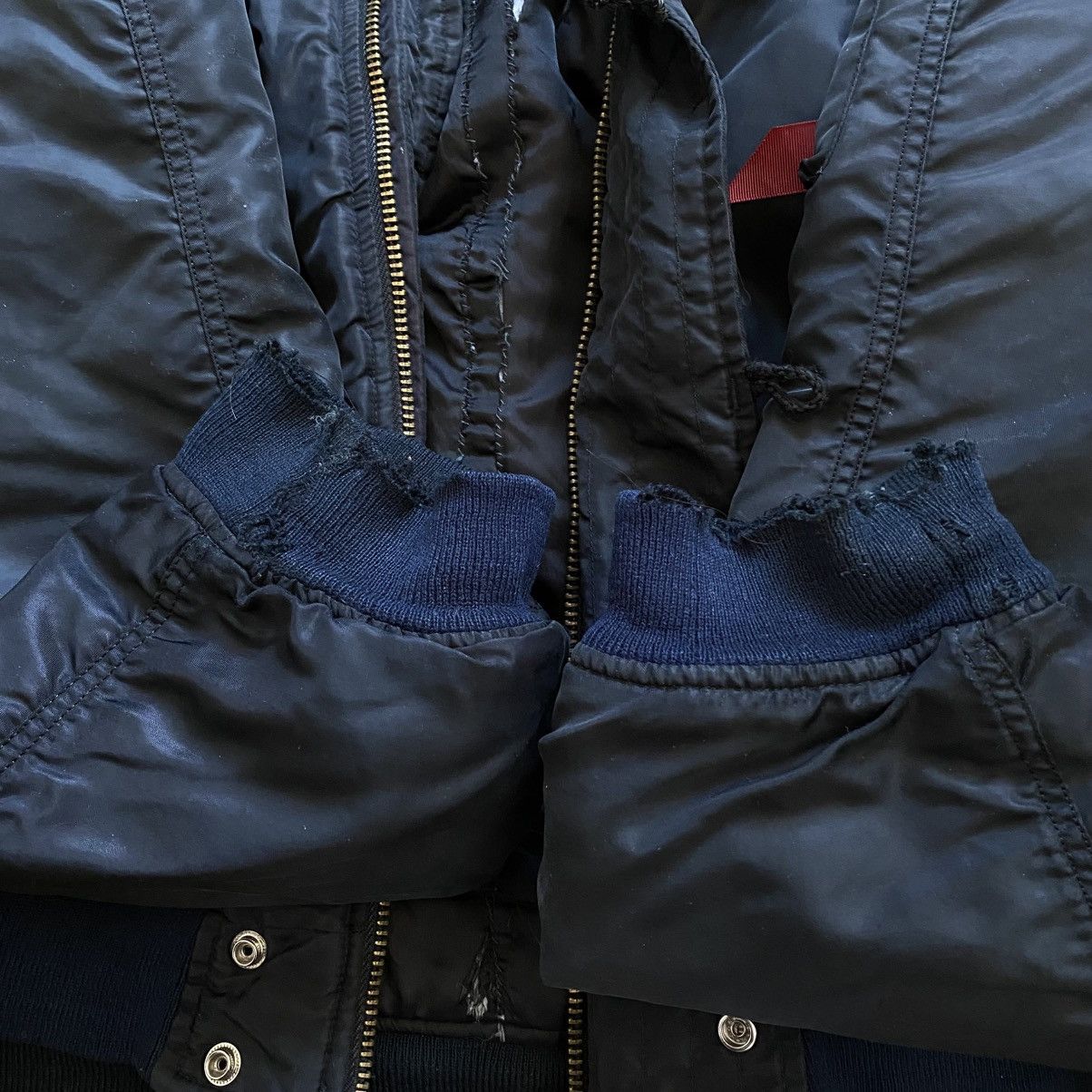 Alpha Industries VINTAGE ALPHA INDUSTRIES DISTRESSED BAGGY BOMBER WITH HOOD Size US XL / EU 56 / 4 - 10 Thumbnail