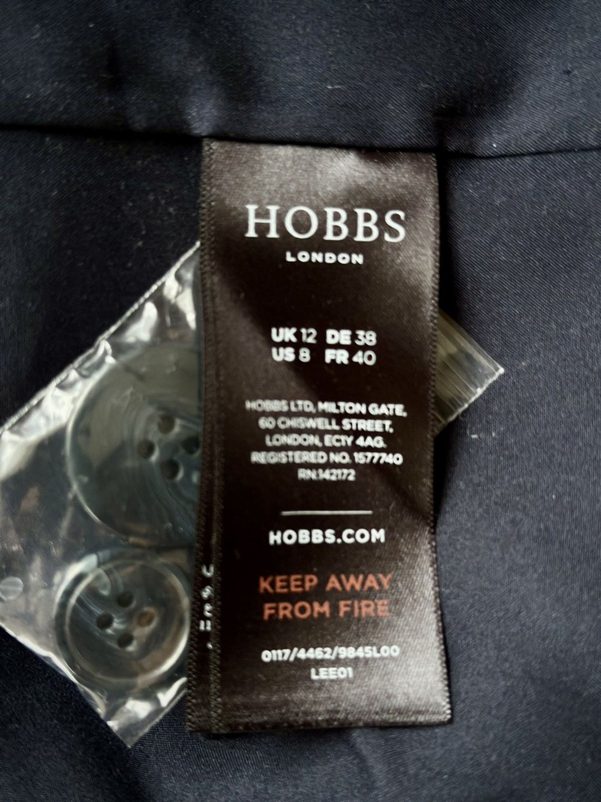 Hobbs London HOBBS London Gabi Jacket Navy | New with Tags Size M / US 6-8 / IT 42-44 - 3 Thumbnail