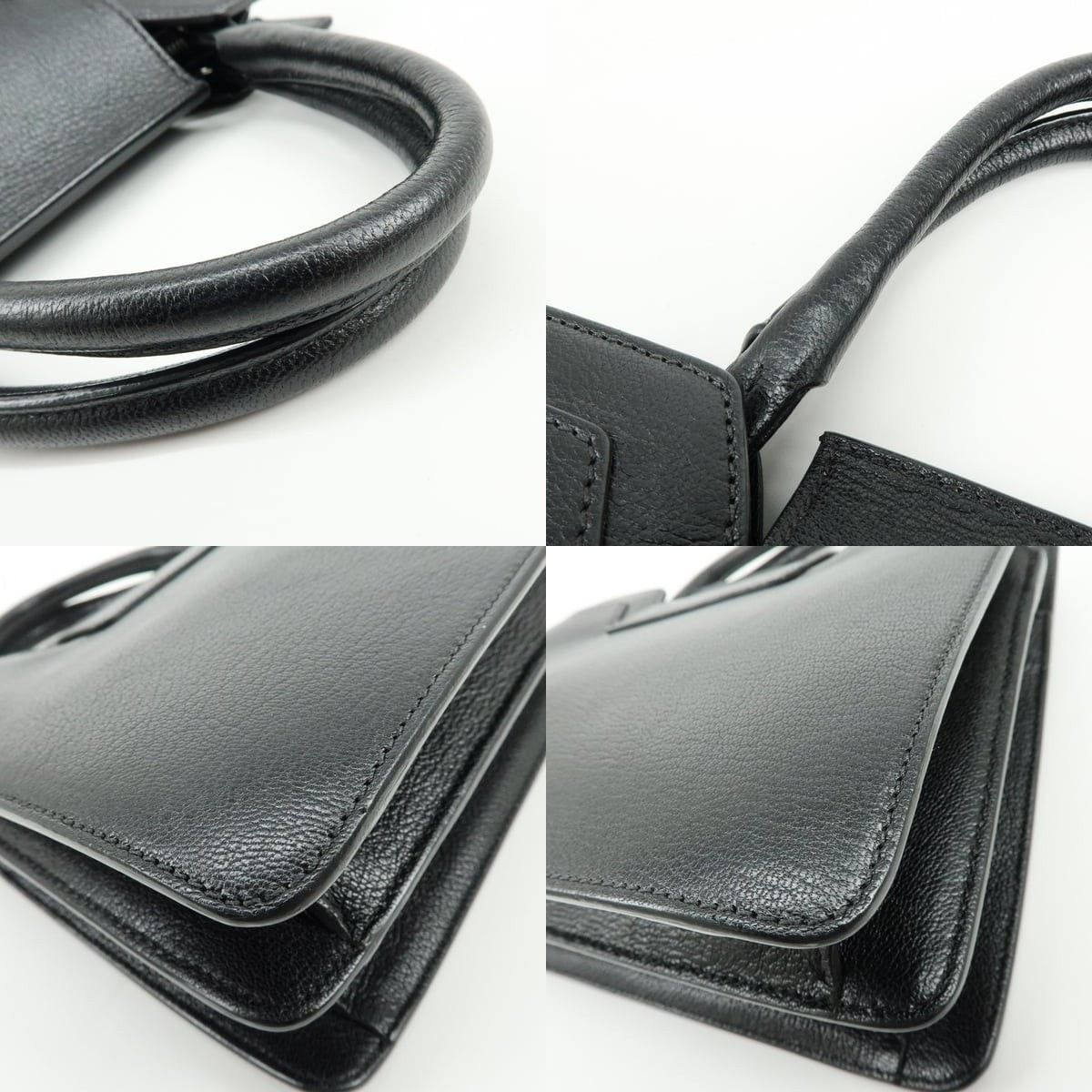 Jimmy Choo Jimmy Choo Rebel Calfskin Top Handle Bag Black Size ONE SIZE - 4 Thumbnail