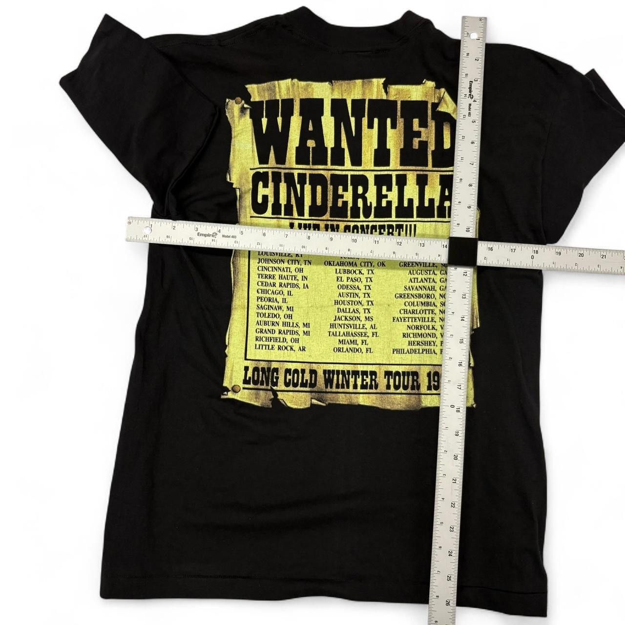 Vintage 1989 VTG Cinderella Wanted Long Cold Winter Tour Band T Shir Size US L / EU 52-54 / 3 - 4 Thumbnail