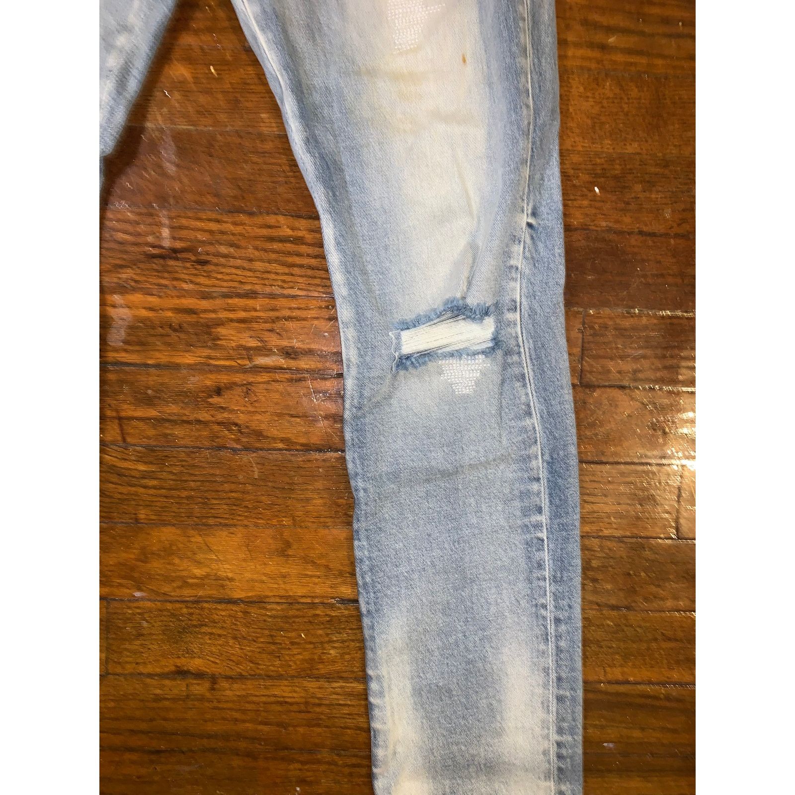 Ksubi KSUBI Chitch Jeans 32 Light Wash Skinny Distressed Size US 32 / EU 48 - 4 Thumbnail