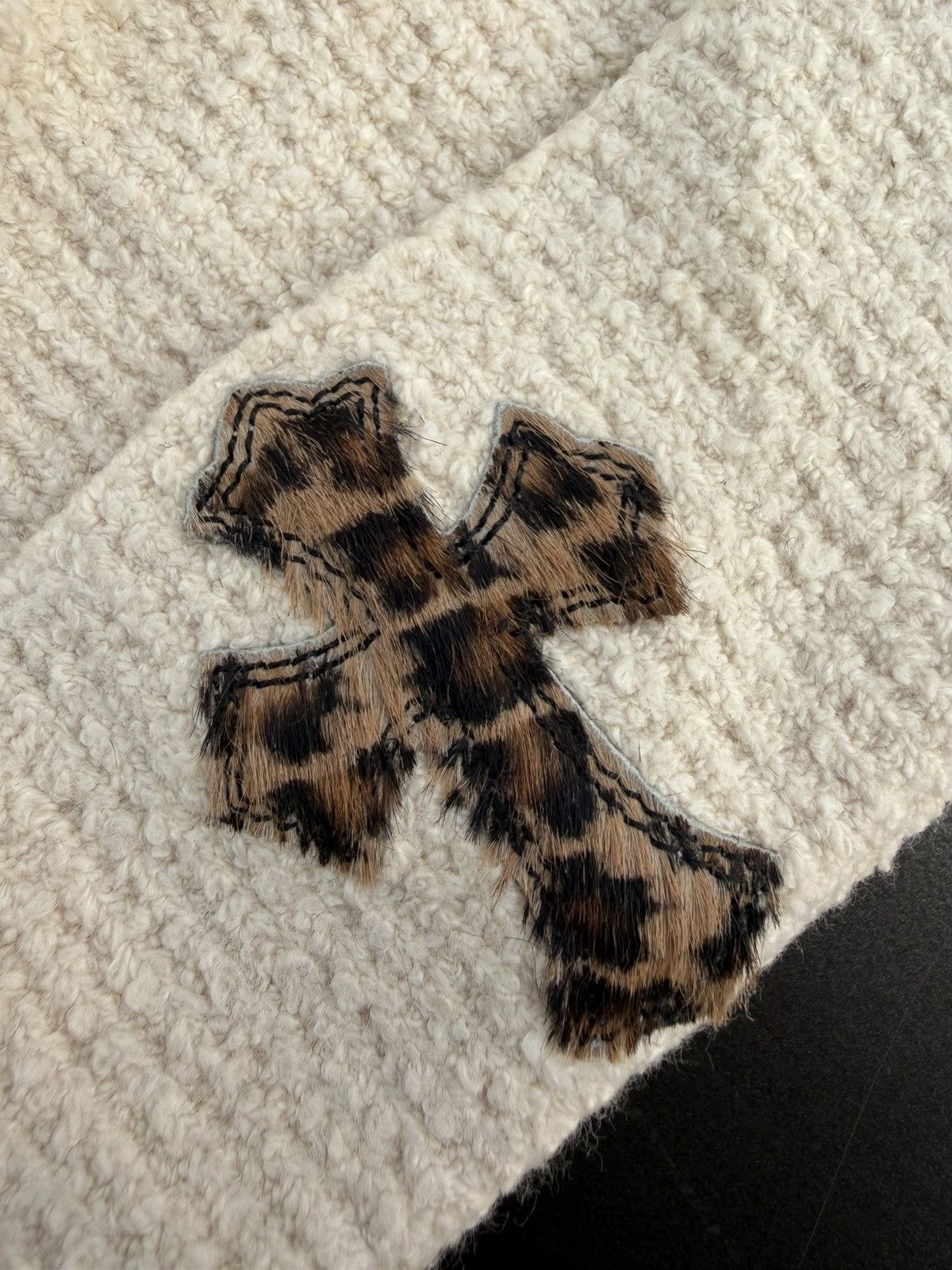 Chrome Hearts Chrome Hearts Pony Hair Cheetah Cross Patch Beanie Size ONE SIZE - 5 Thumbnail