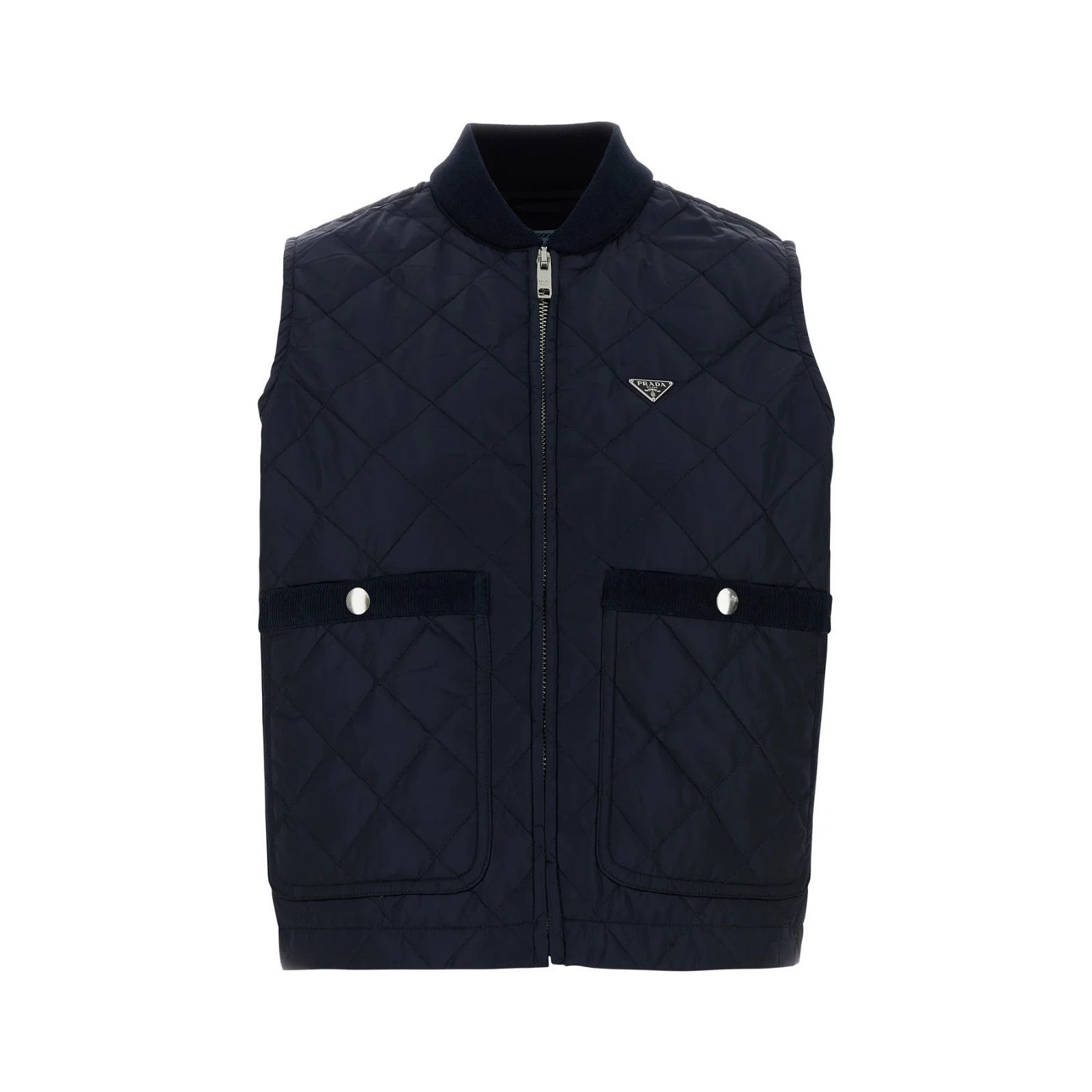 Prada PRADA Navy Blue Re-Nylon Sleevless Jacket New And Authentic Size M / US 6-8 / IT 42-44 - 1 Thumbnail