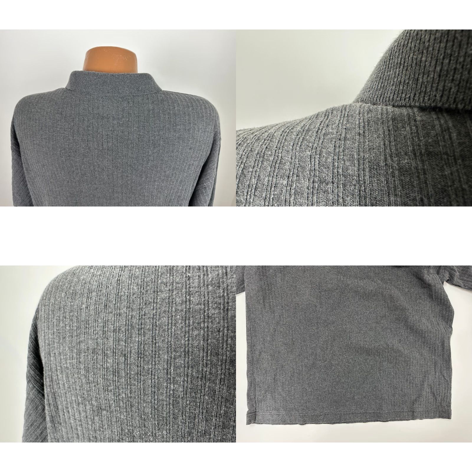 Banana Republic VINTAGE Banana Republic Polo Shirt Men Large 90s Ribbed Cotton Gray Formal Casual Golf Tennis L Mens Size US L / EU 52-54 / 3 - 8 Thumbnail
