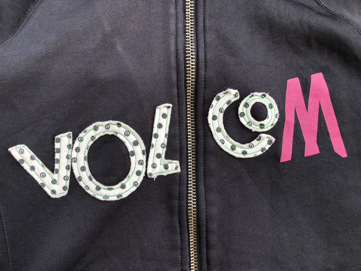 Volcom Vintage Volcom Hoodie Patchwork Logo V Line Science OSFA Size ONE SIZE - 16 Thumbnail